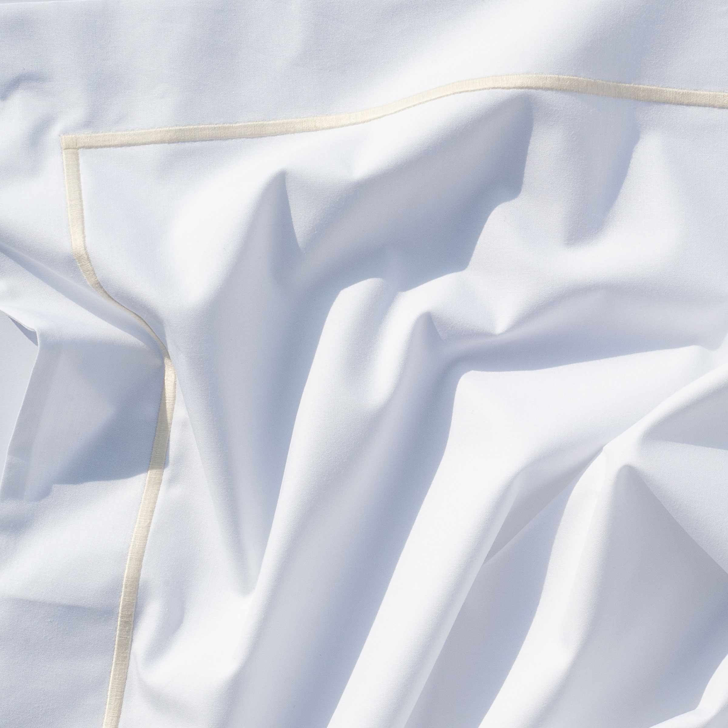 Dommelin Dekbedovertrekset Cortina Percal 200TC Wit - Ecru