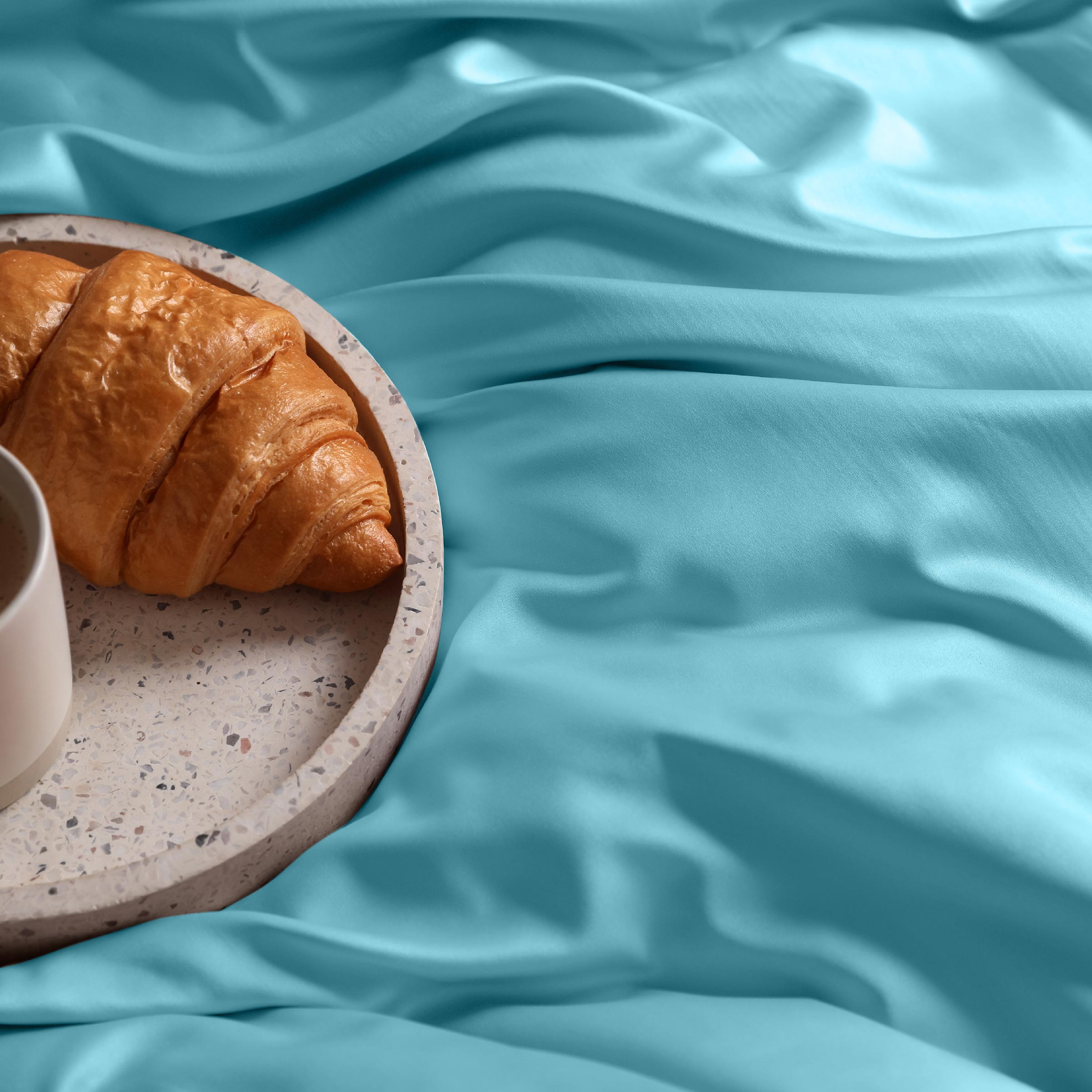 Dommelin Dekbedovertrek Set Satijn 300TC Aquamarijn