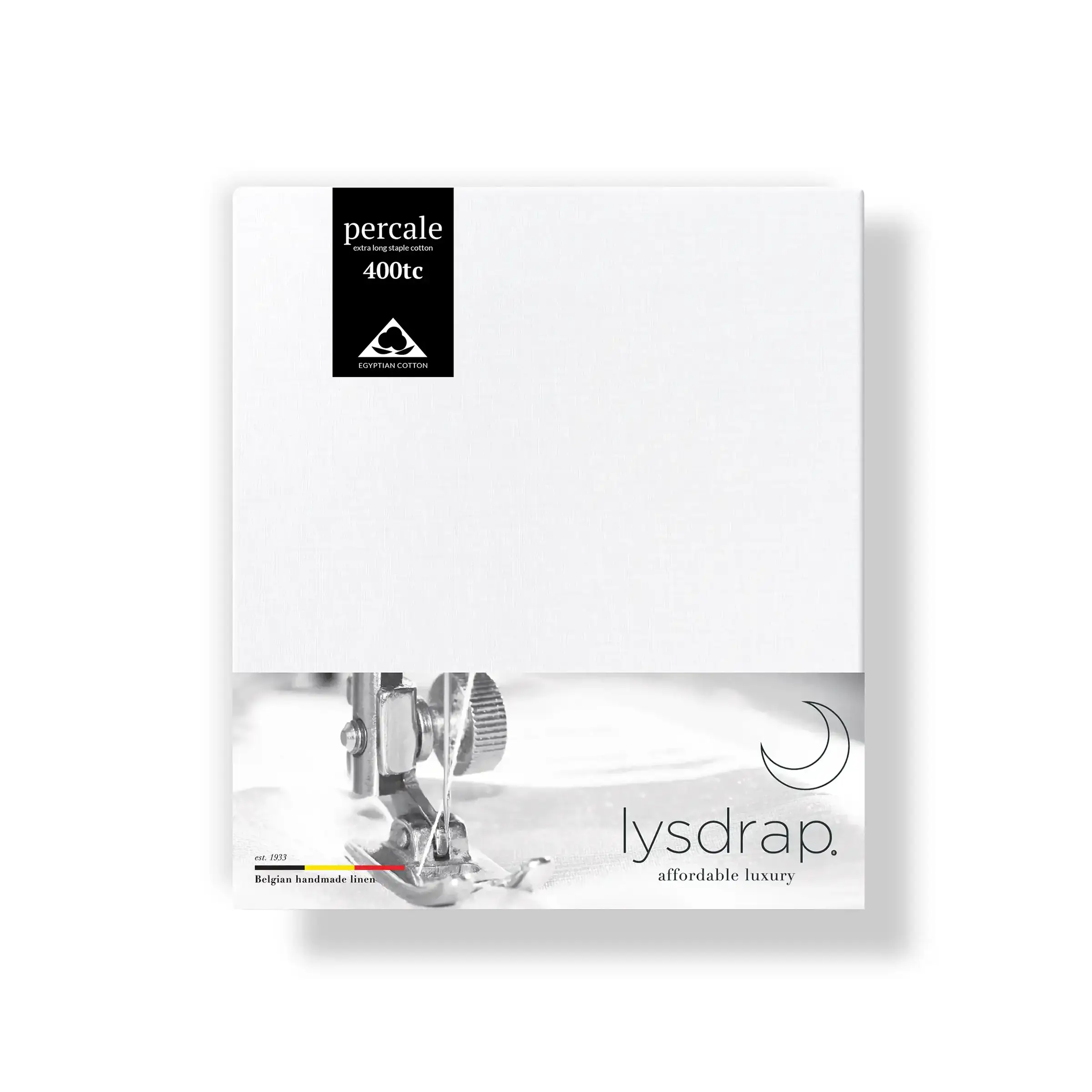 Lysdrap Kussensloop Volant Virgo Percal 400TC Wit