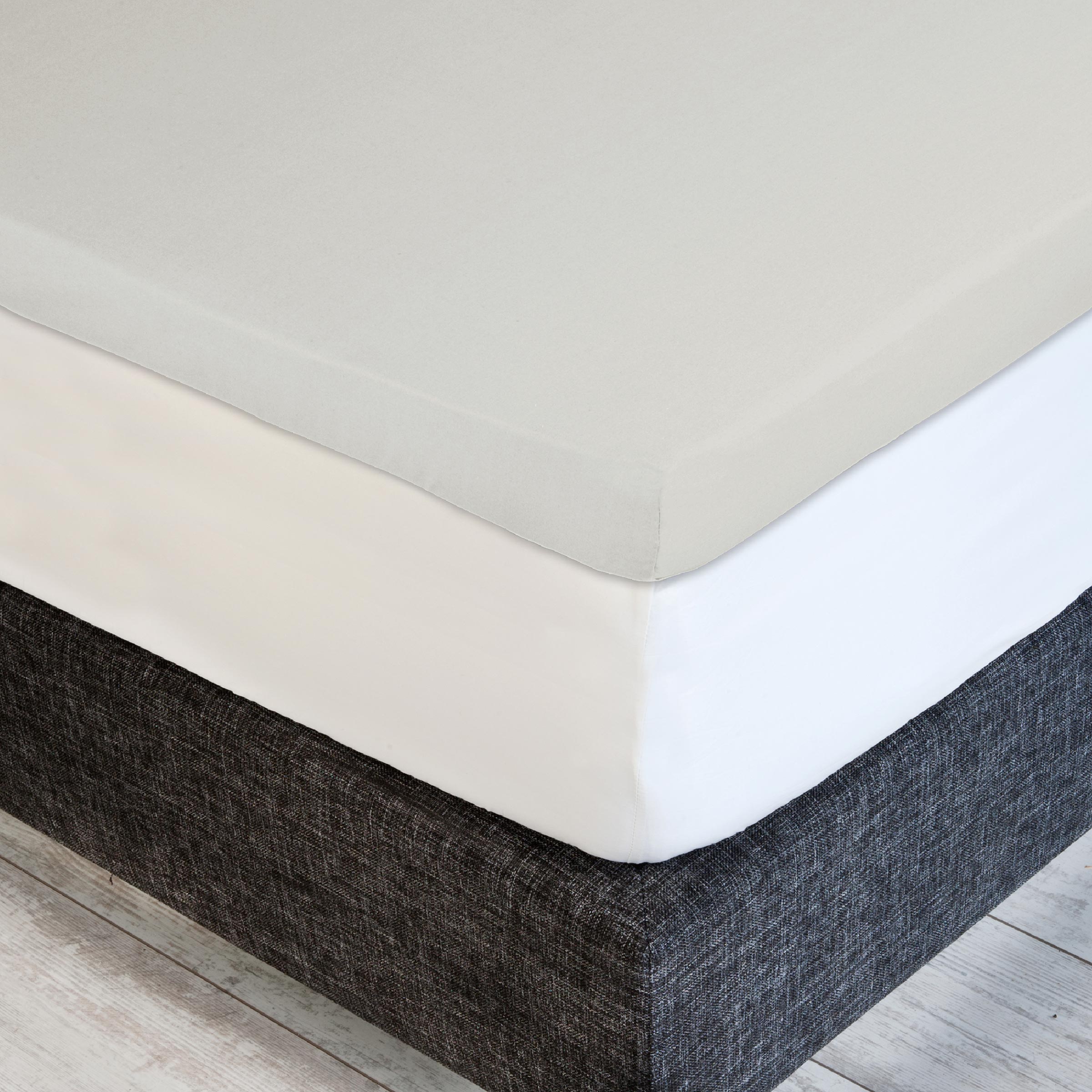 Dommelin Dubbel Split Topper Hoeslaken Percal 200TC Ecru