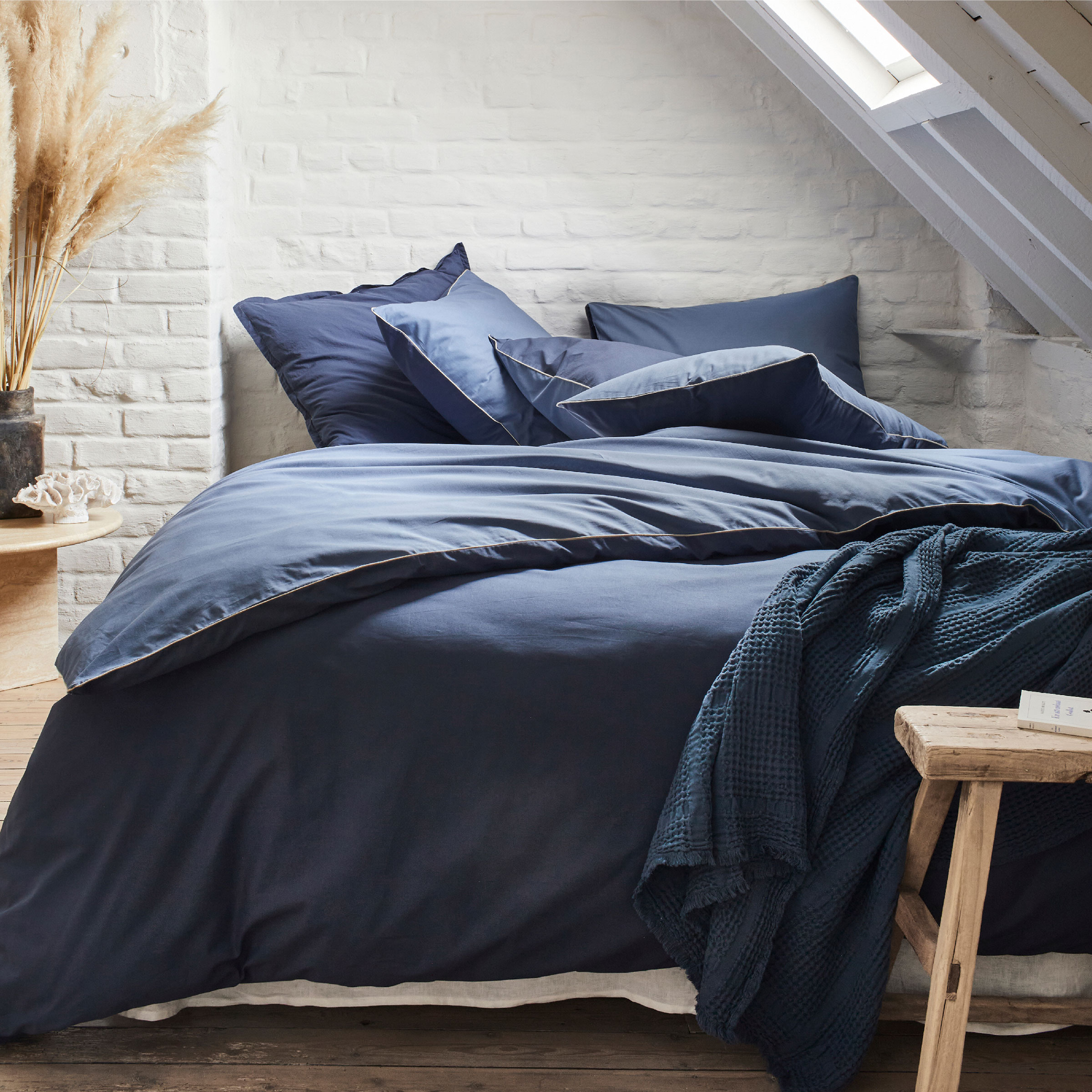 Essix Dekbedovertrek Set Bons Jours Katoen 145TC Nocturne - Denim 