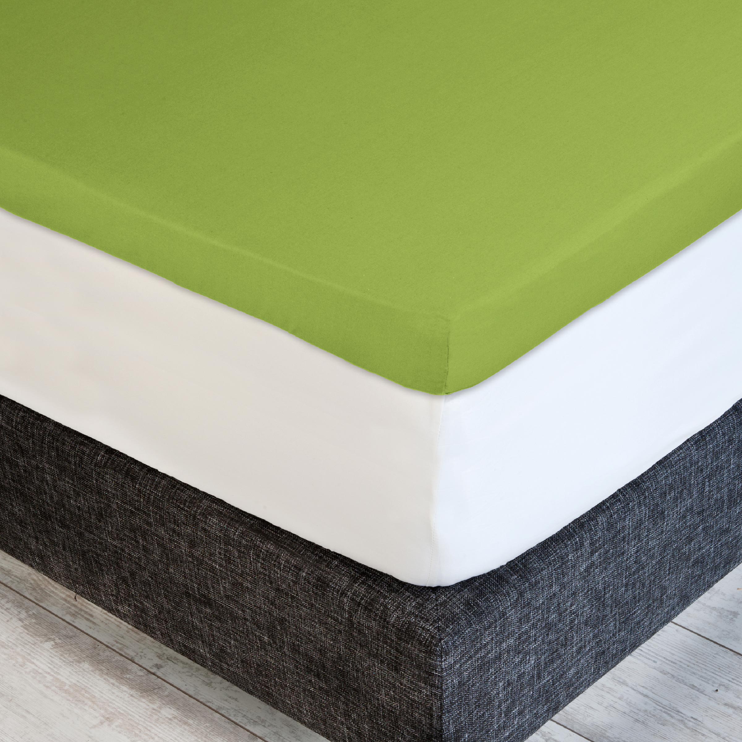 Dommelin Dubbel Split Topper Hoeslaken Percal 200TC Groen