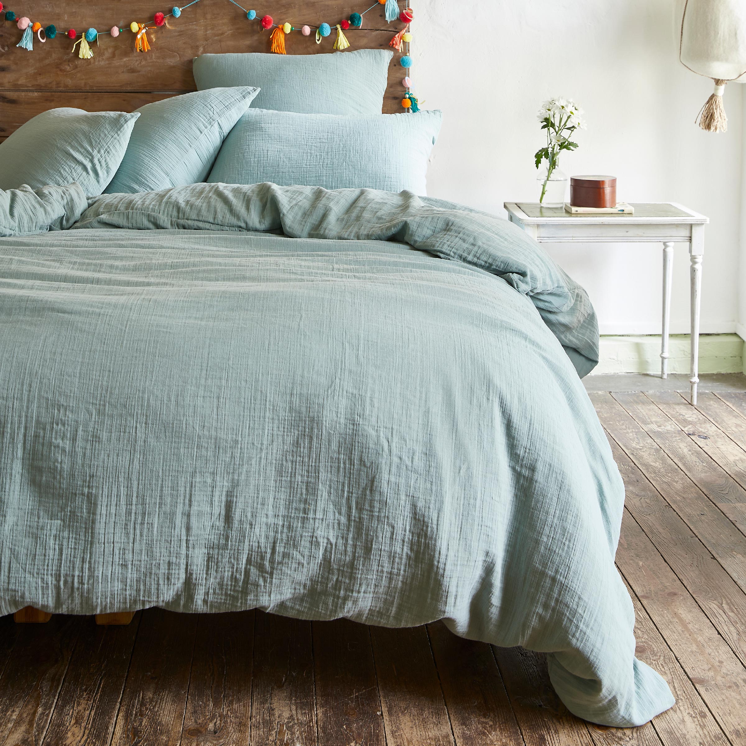 Essix Dekbedovertrek Set Tendresse Stonewashed Katoengaas 145TC Celadon 