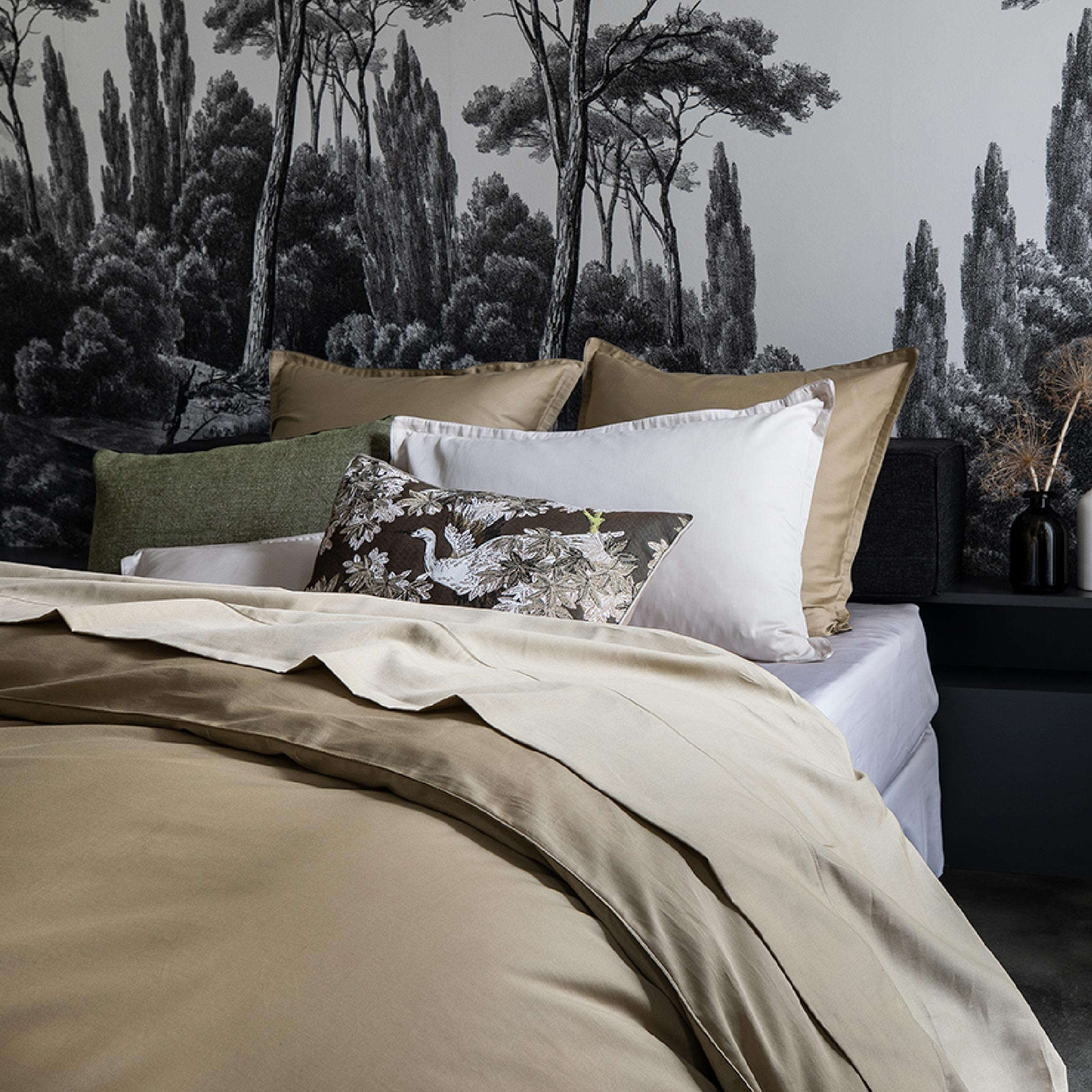 Alexandre Turpault Kussensloop Teophile Organic Satijn 300TC Desert