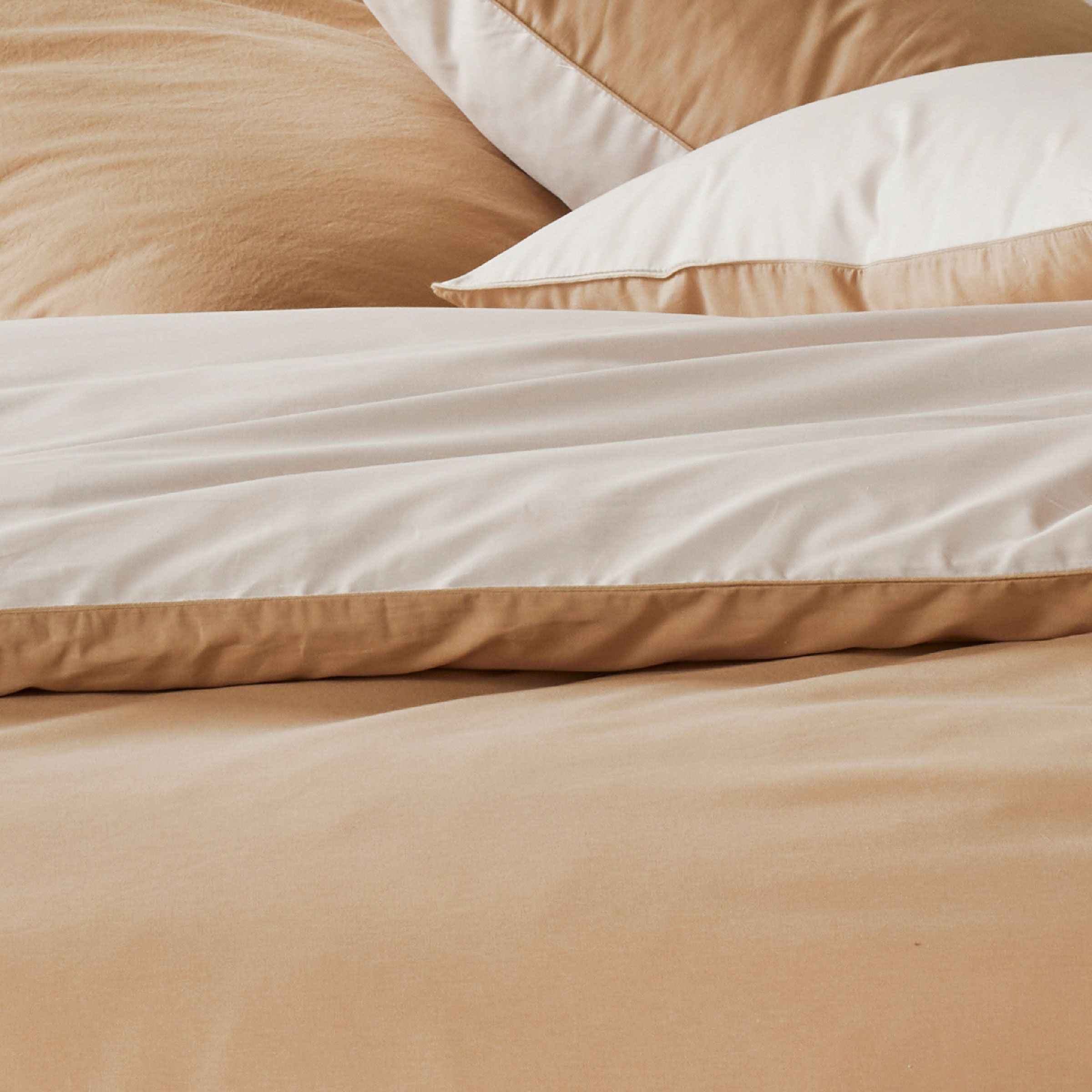 Essix Dekbedovertrek Bons Jours Katoen 145TC Sable - Creme