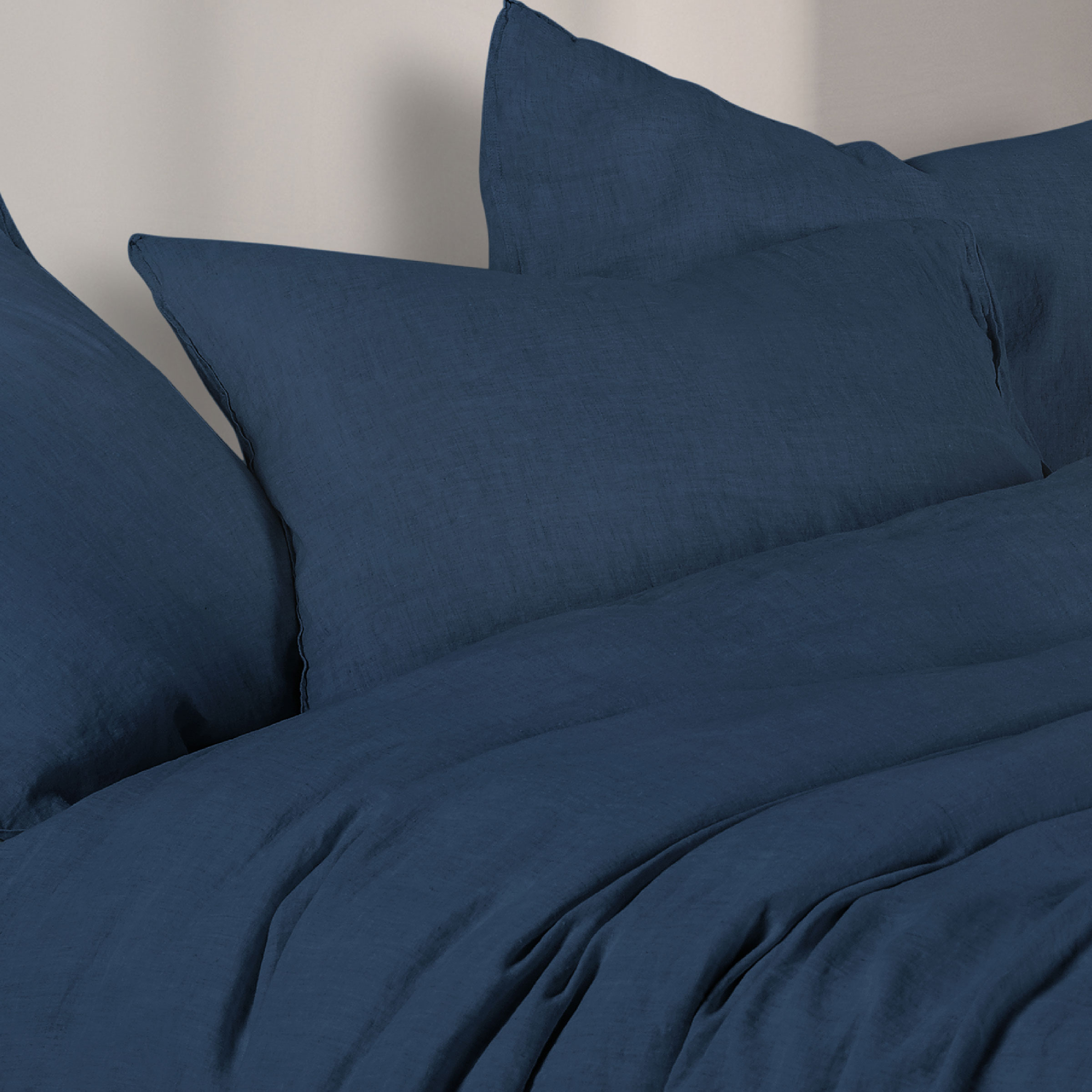 Dommelin Kussensloop Tough Stonewashed Linnen Navyblauw 60 x 70 cm