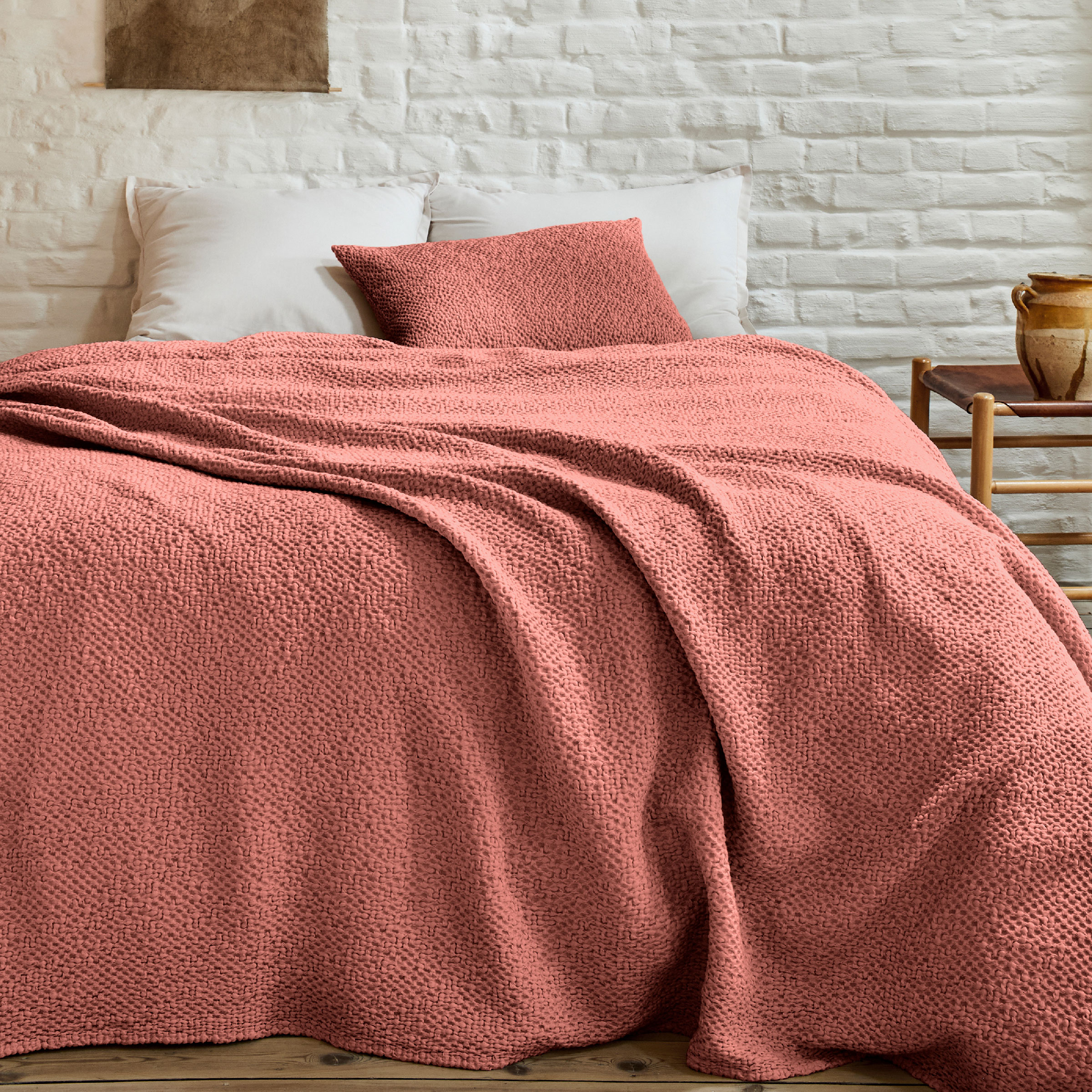 Essix Sprei Songe Stonewashed Katoen Fard 240 x 260 cm