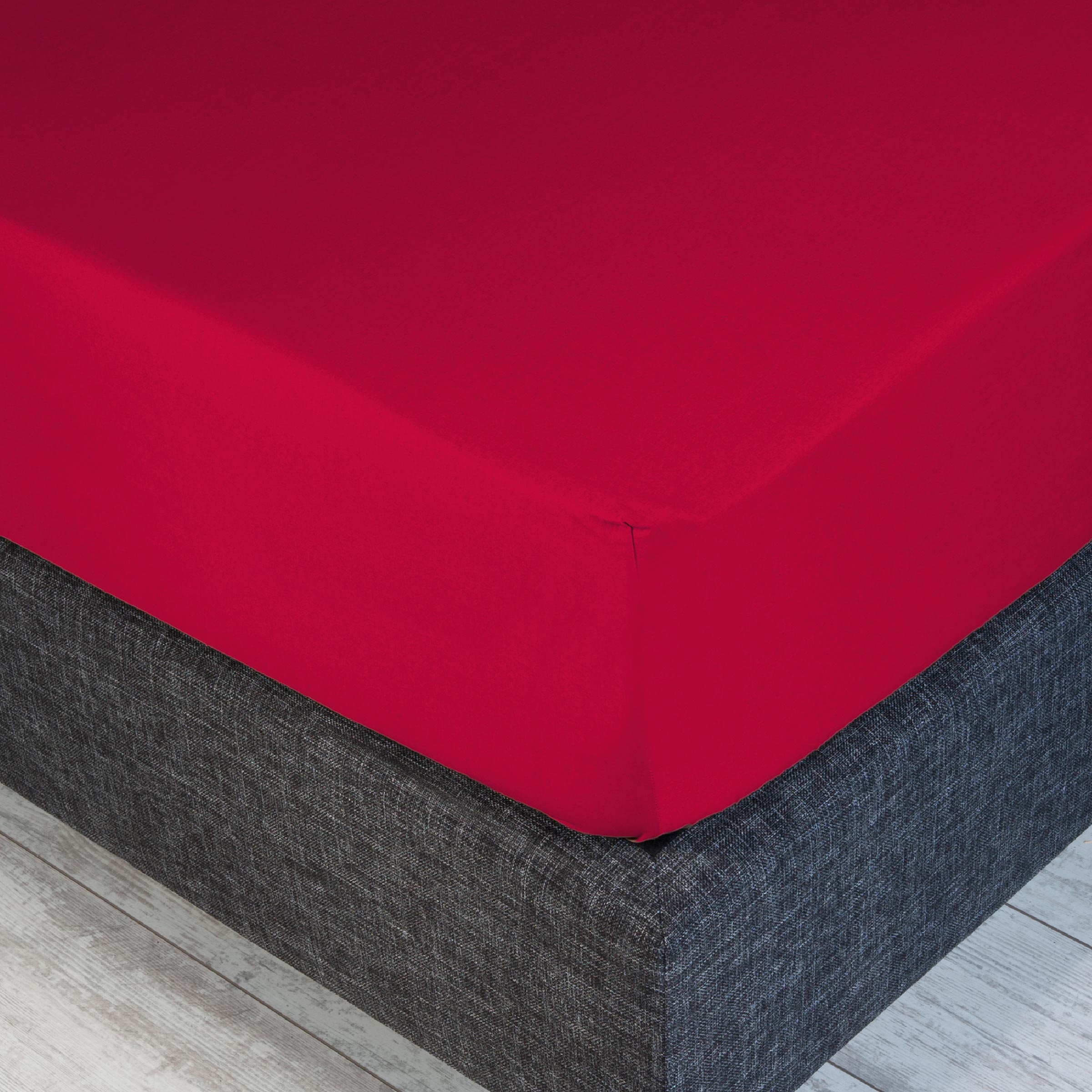 Dommelin Hoeslaken Hoge Hoek Satijn 300TC Cherry