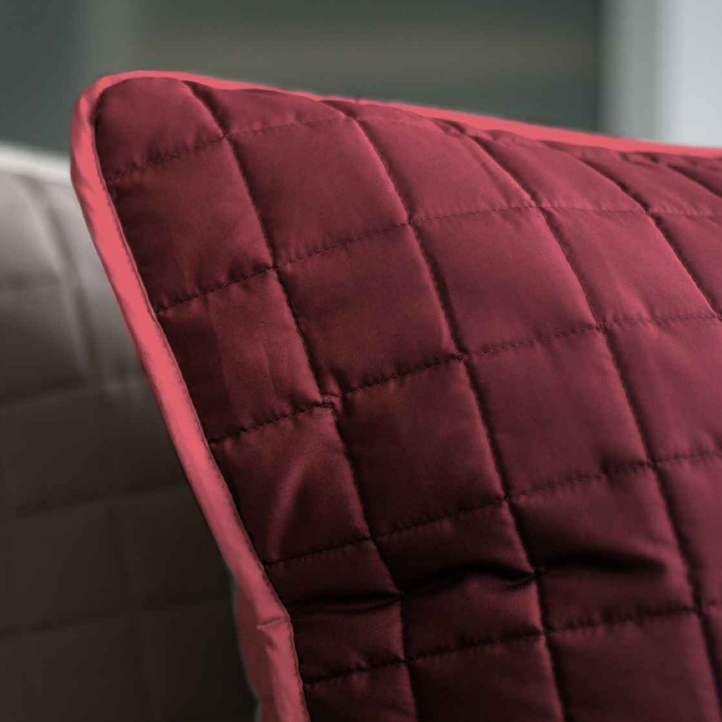 Dommelin Sierkussenhoes Block Percal 200TC Rosso - Cherry