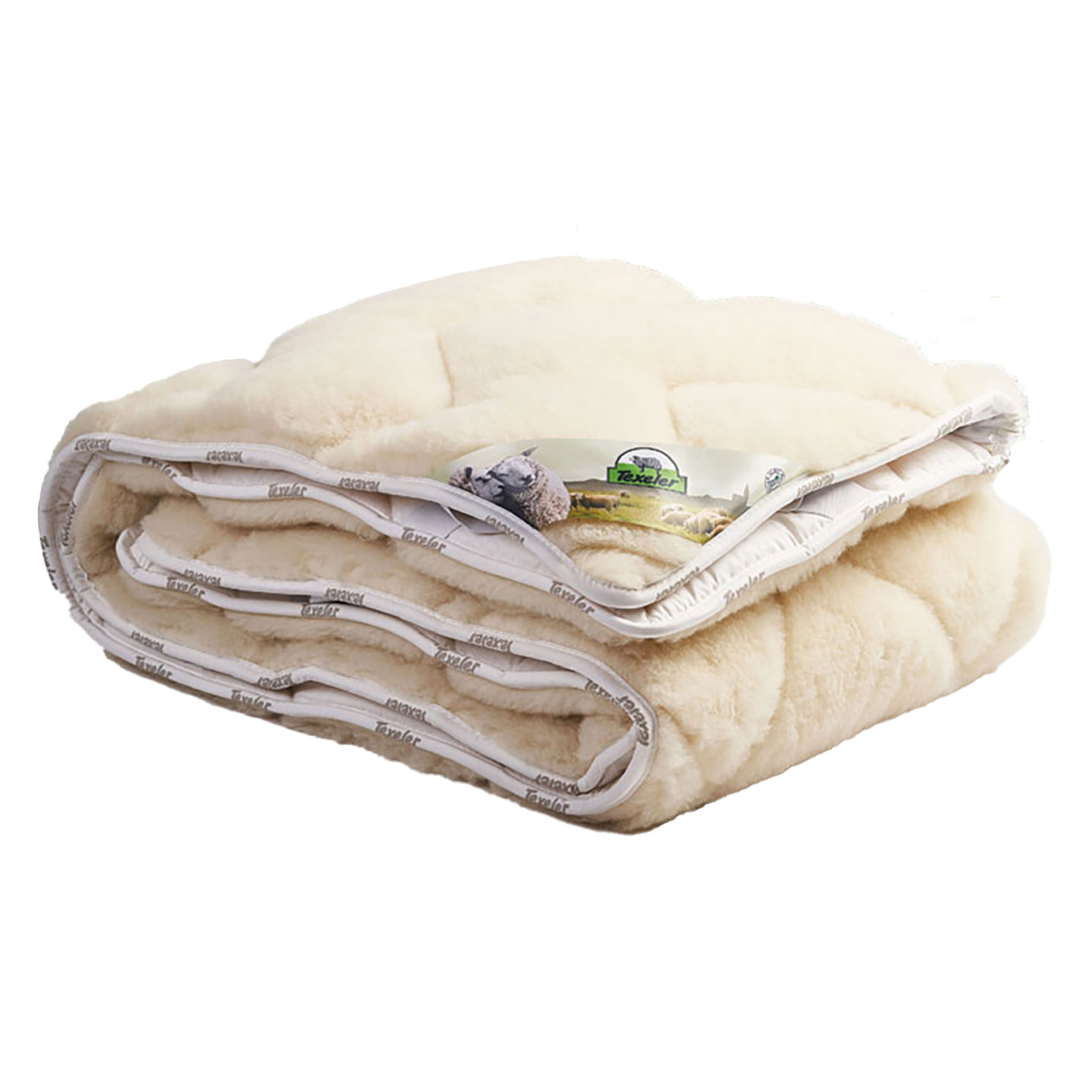 Texeler Onderdeken Volwol Vacht Scheerwol 450 gr/m2 - 550 gr/m2 