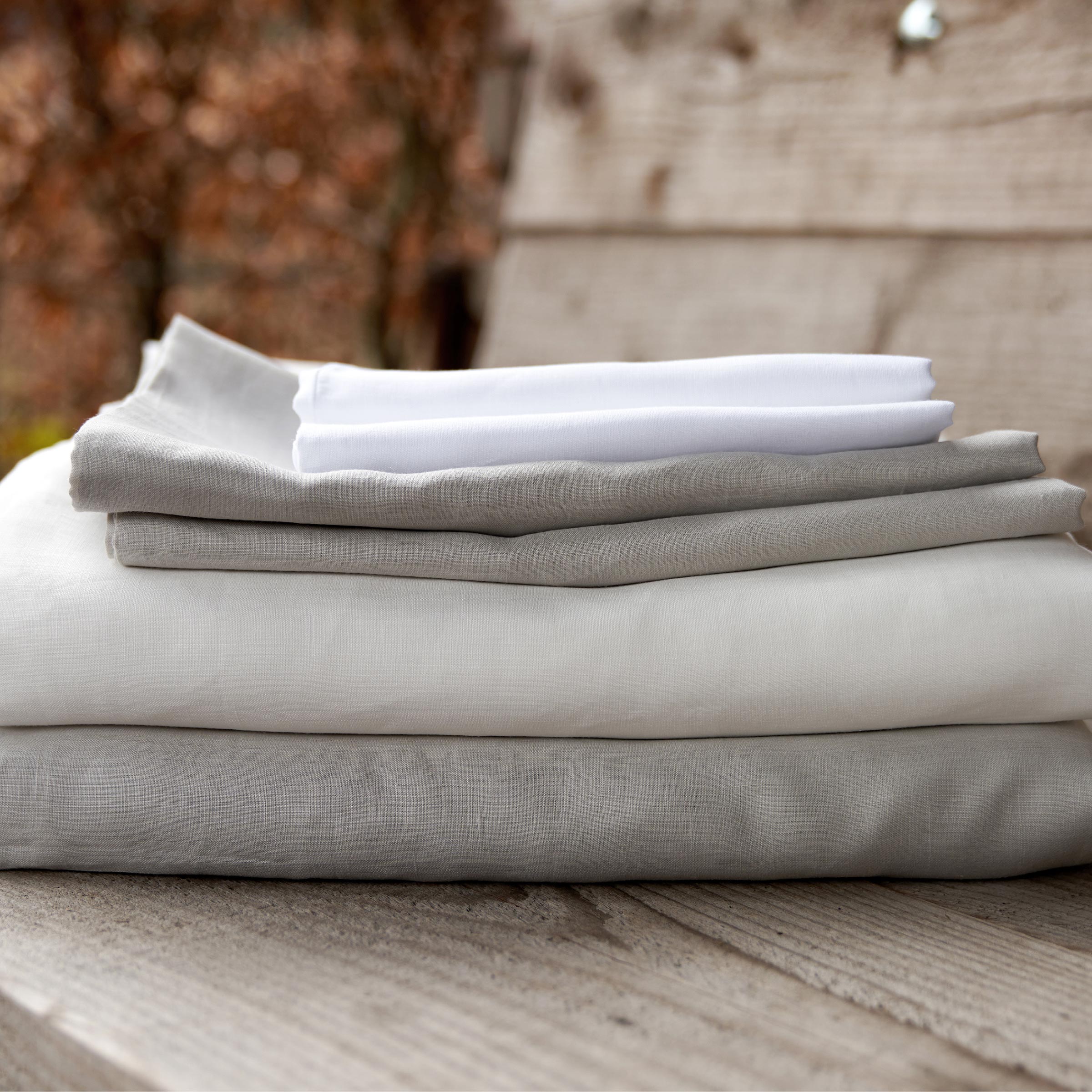 Dommelin Split Hoeslaken Organic Linnen 140TC Wit