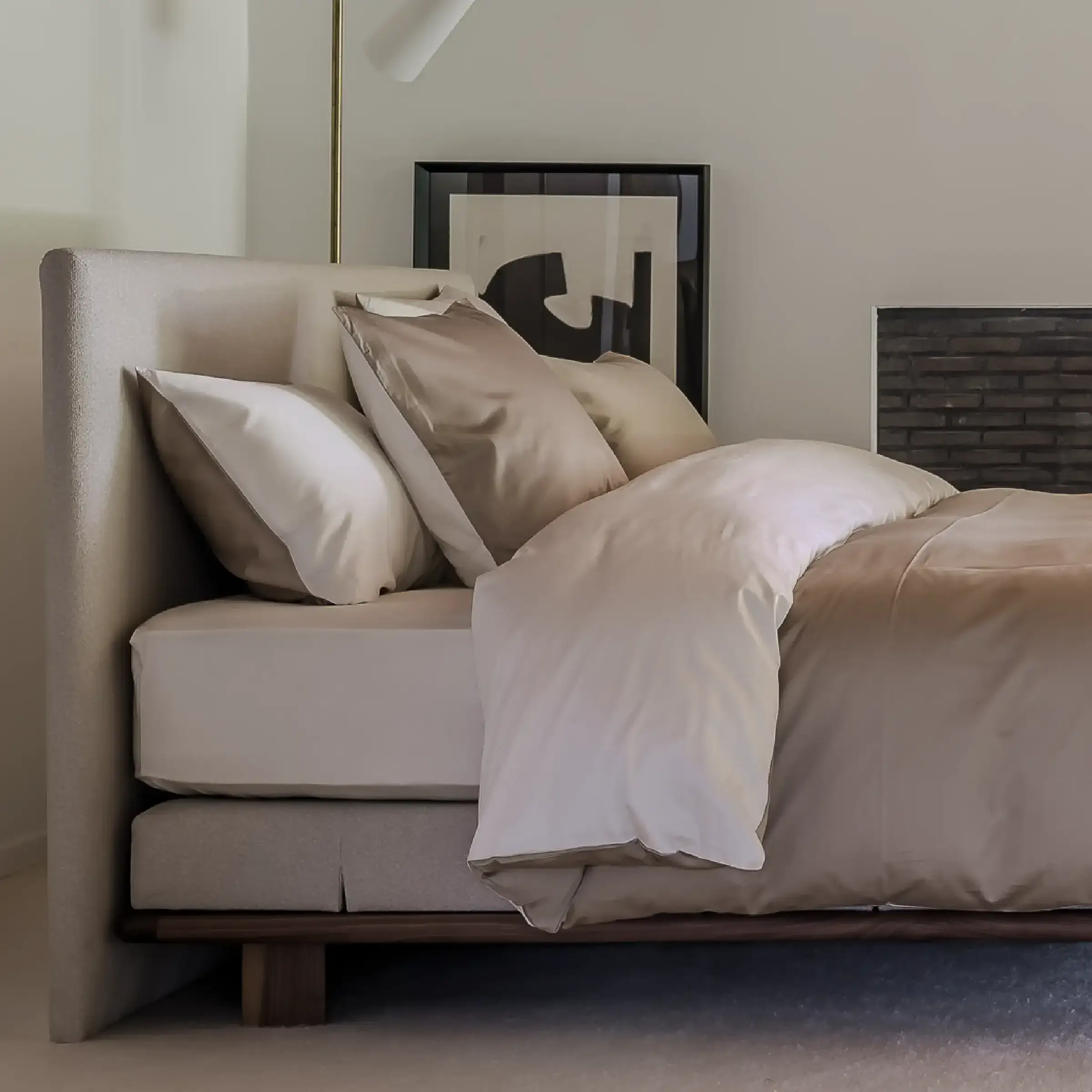 Lysdrap Topper Hoeslaken Satijn 600TC Glacier Gray