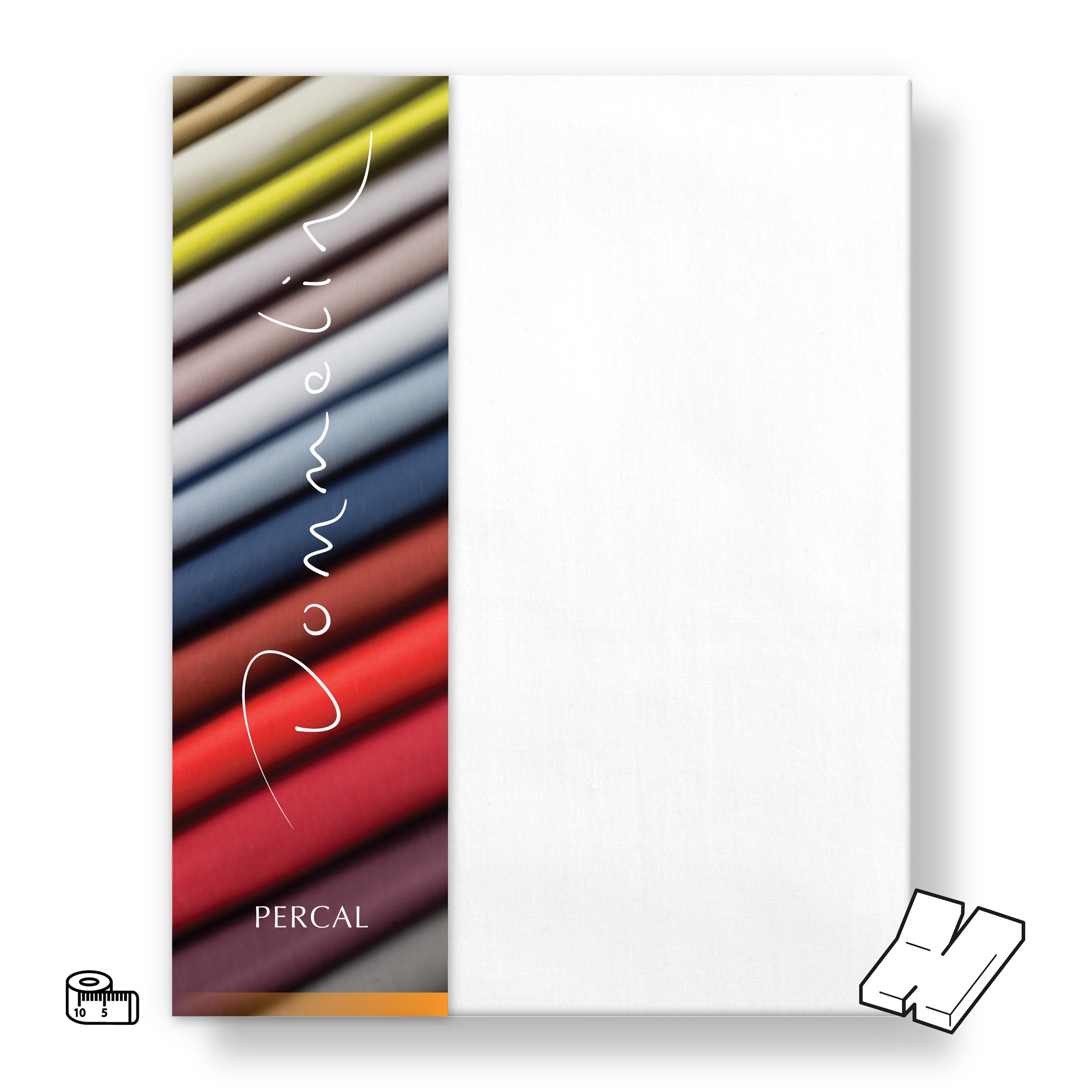 Dommelin Dubbel Split Hoeslaken op Maat Percal 200TC