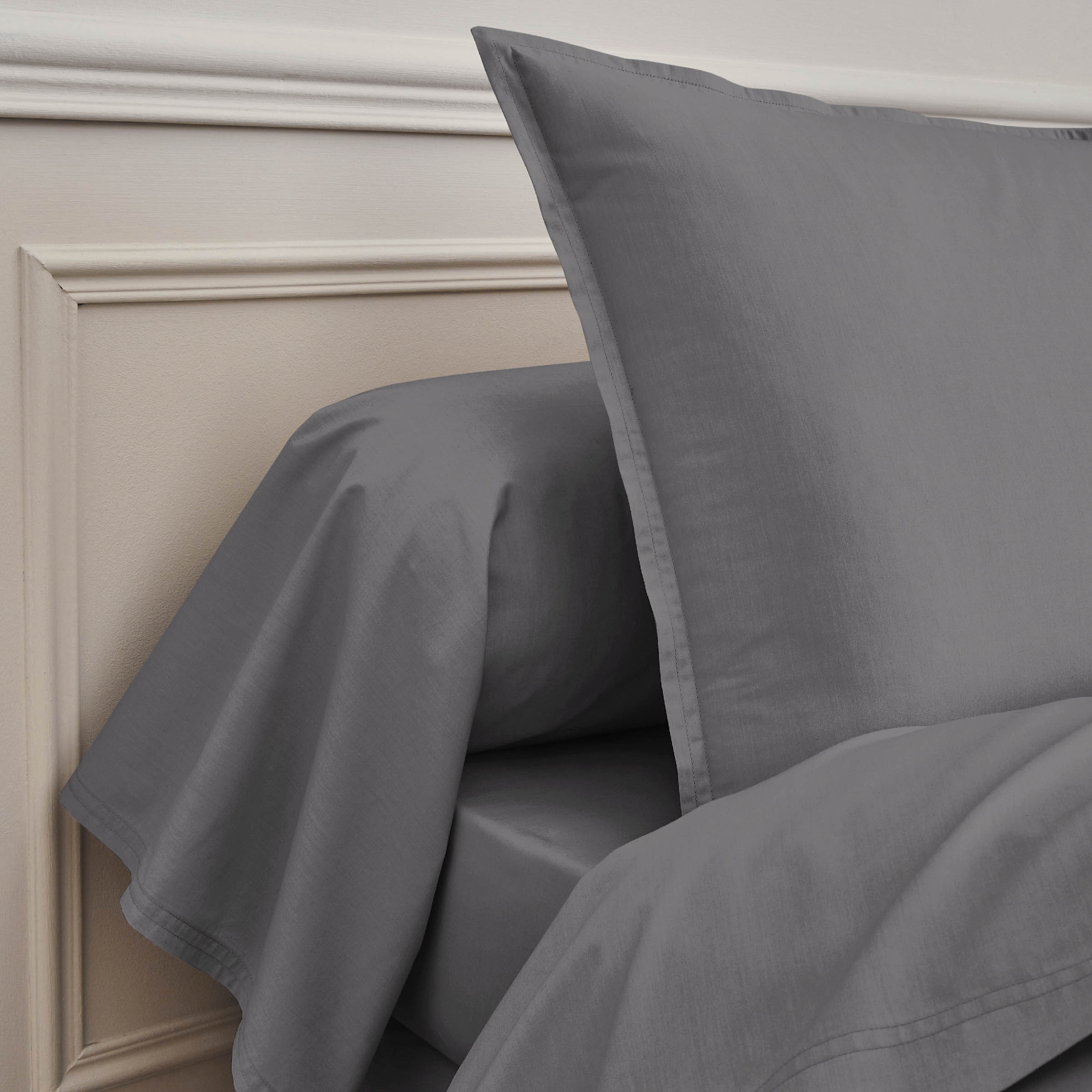 Essix Dubbel Split Topper Hoeslaken Premiere Percal 200TC Basalt