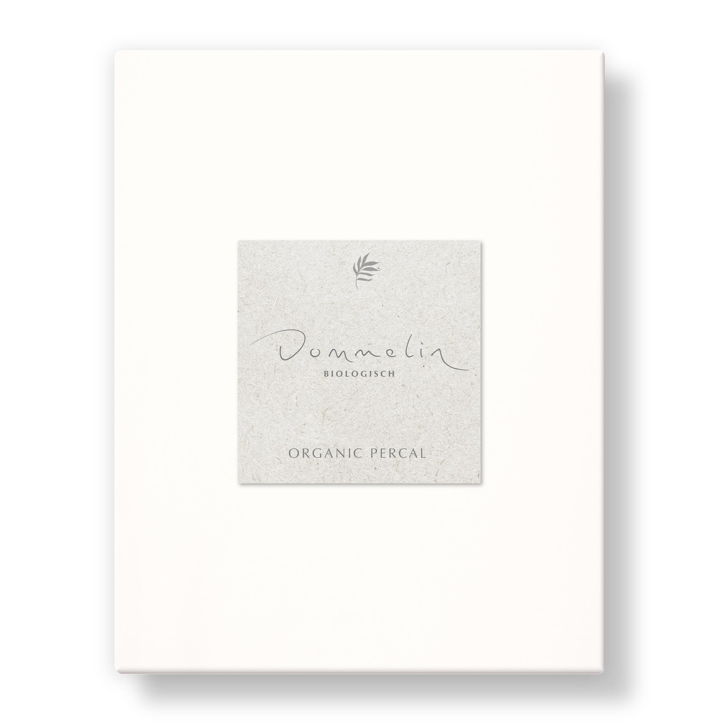 Dommelin Dubbel Split Topper Hoeslaken Organic Percal 200TC Wit   