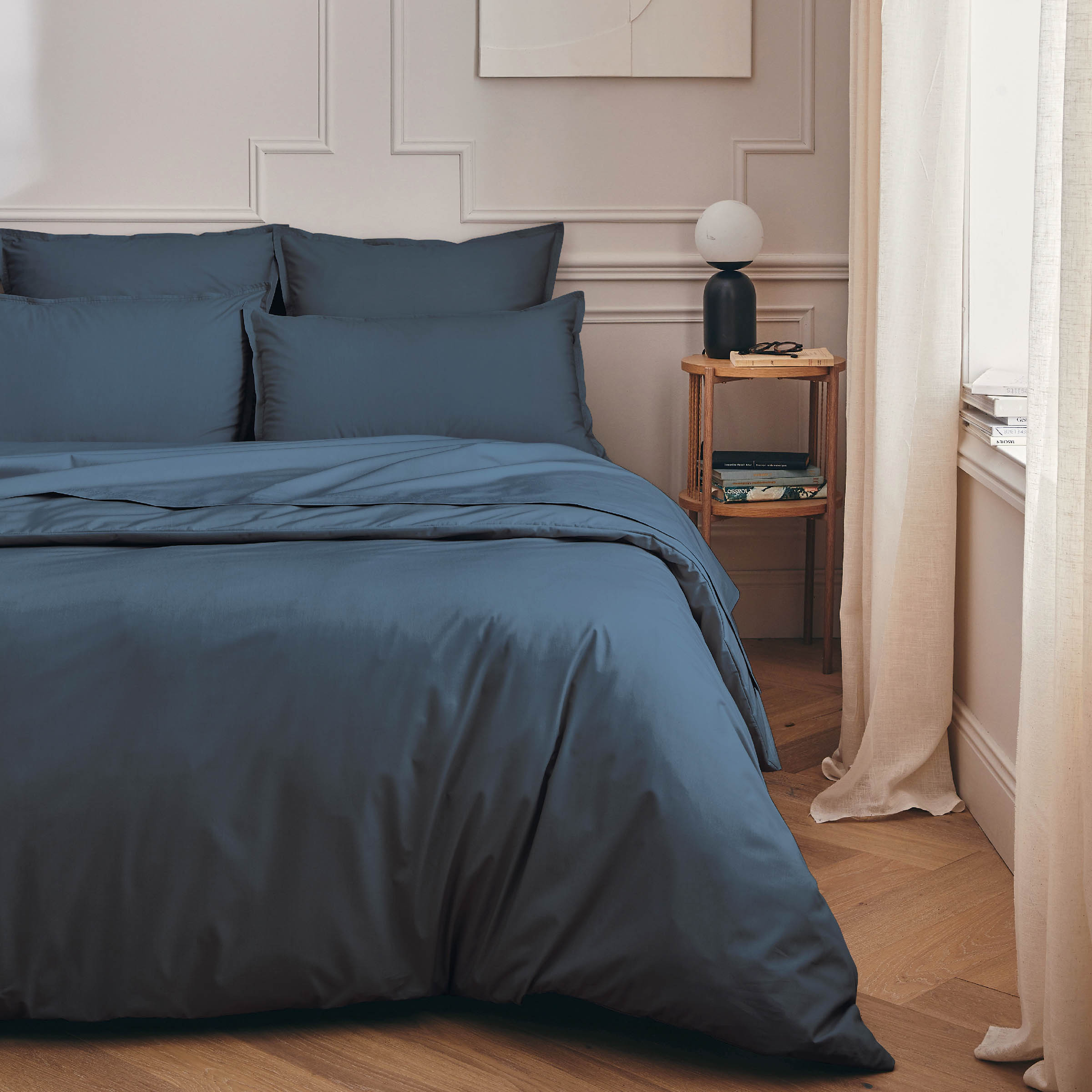 Essix Dekbedovertrek Premiere Percal 200TC Bleu Nuit