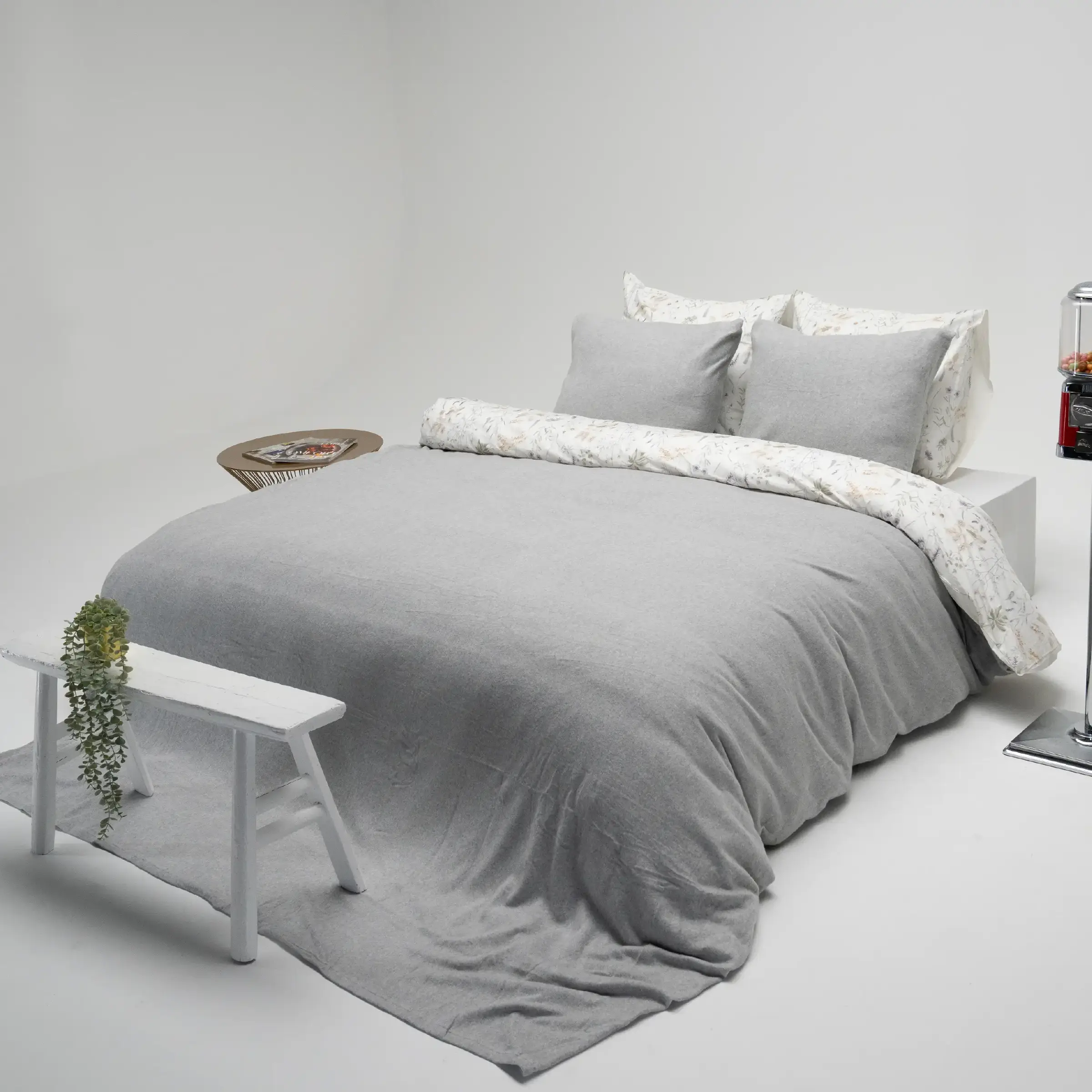 Dommelin Dekbedovertrekset Fleece Zilver