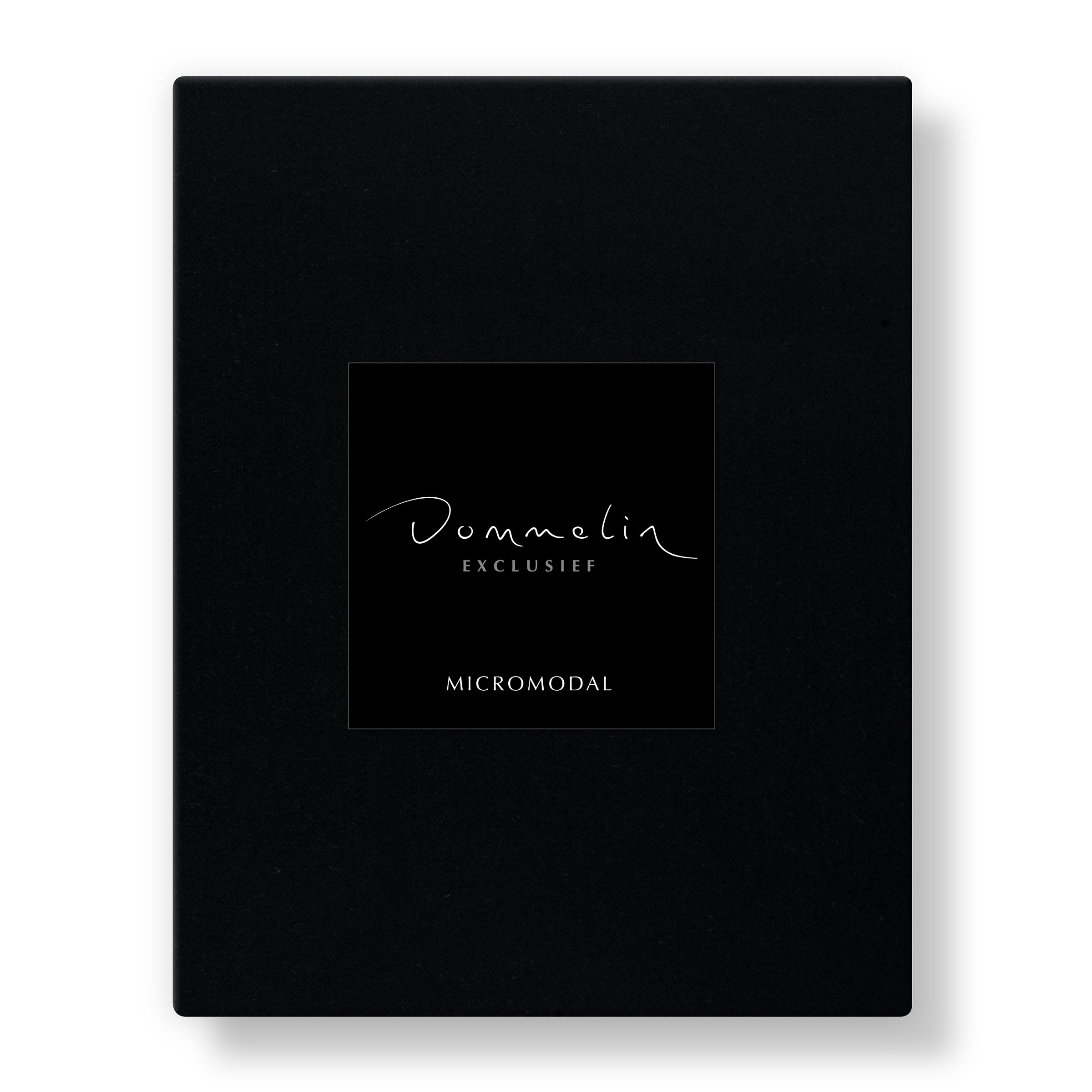 Dommelin Dubbel Split Hoeslaken Hoge Hoek Micromodal 300TC Zwart    