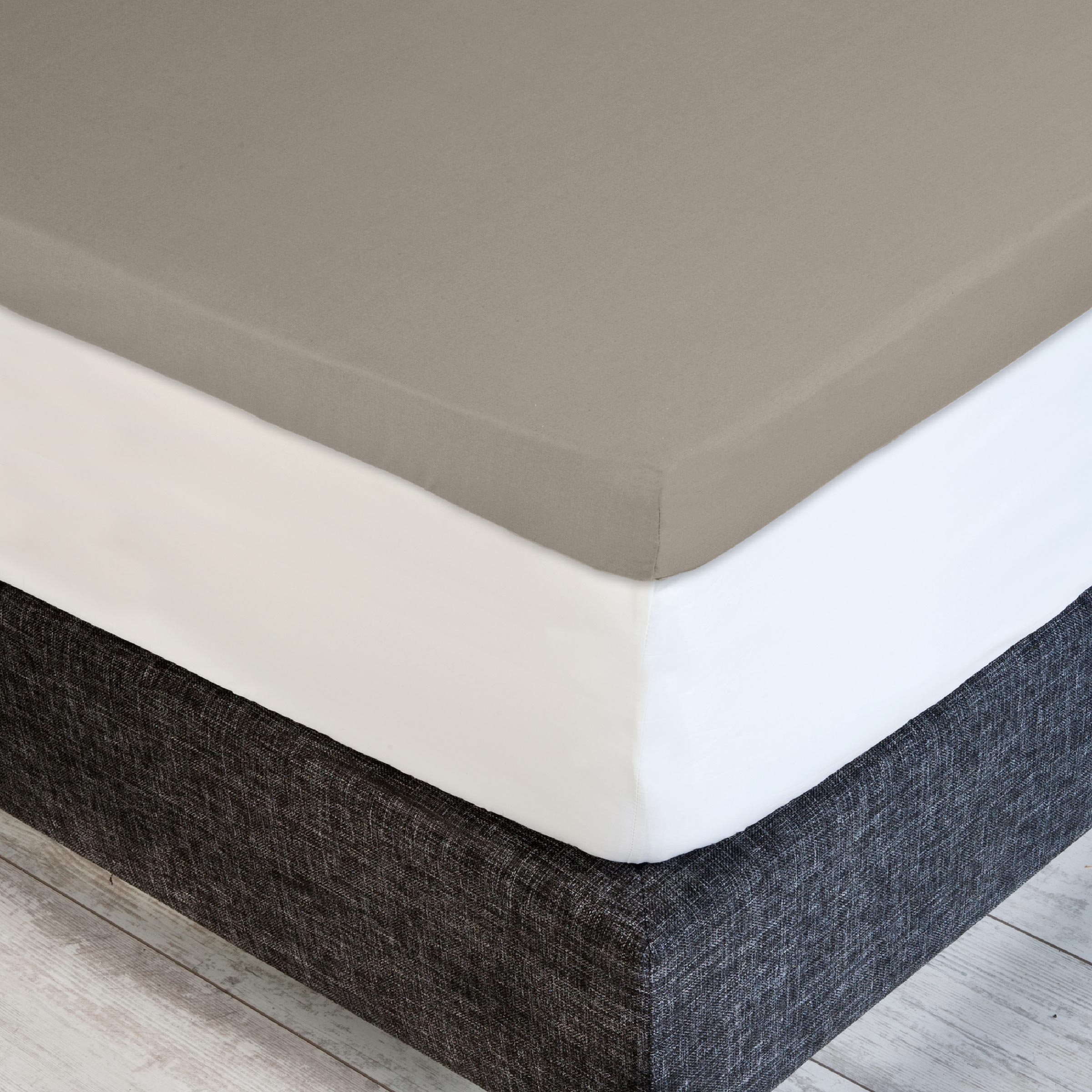 Dommelin Dubbel Split Topper Hoeslaken Satijn 300TC Kaki