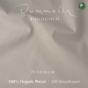 Dommelin Dubbel Split Topper Hoeslaken 5-9 cm Organic Percal 200TC Platinum