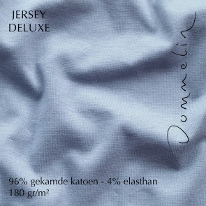 Dommelin Hoeslaken Jersey Deluxe Lichtblauw