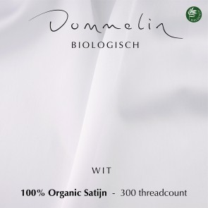 Dommelin Split Topper Hoeslaken 10-14 cm Organic Satijn 300TC Wit