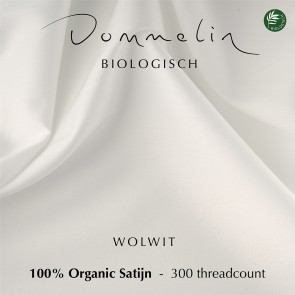 Dommelin Topper Hoeslaken 10-14 cm Organic Satijn 300TC Wolwit