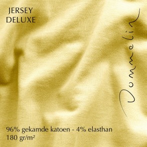 Dommelin Hoeslaken Jersey Deluxe Geel