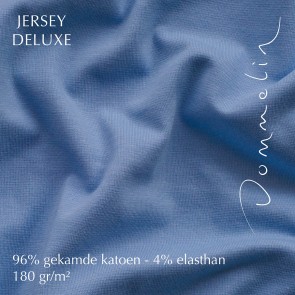 Dommelin Hoeslaken Jersey Deluxe Middenblauw