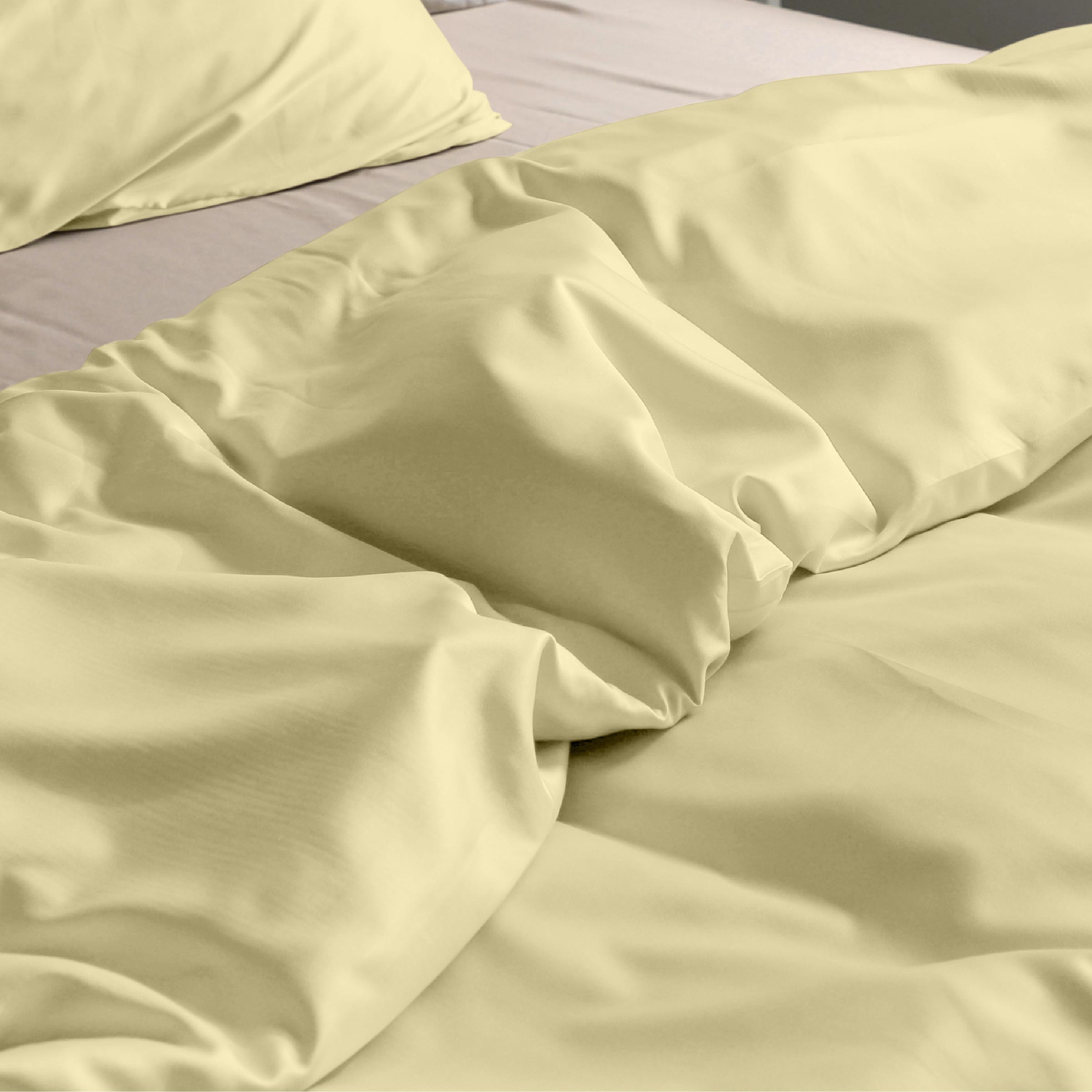 Dommelin Dekbedovertrek Set Satijn 300TC Lichtgeel 