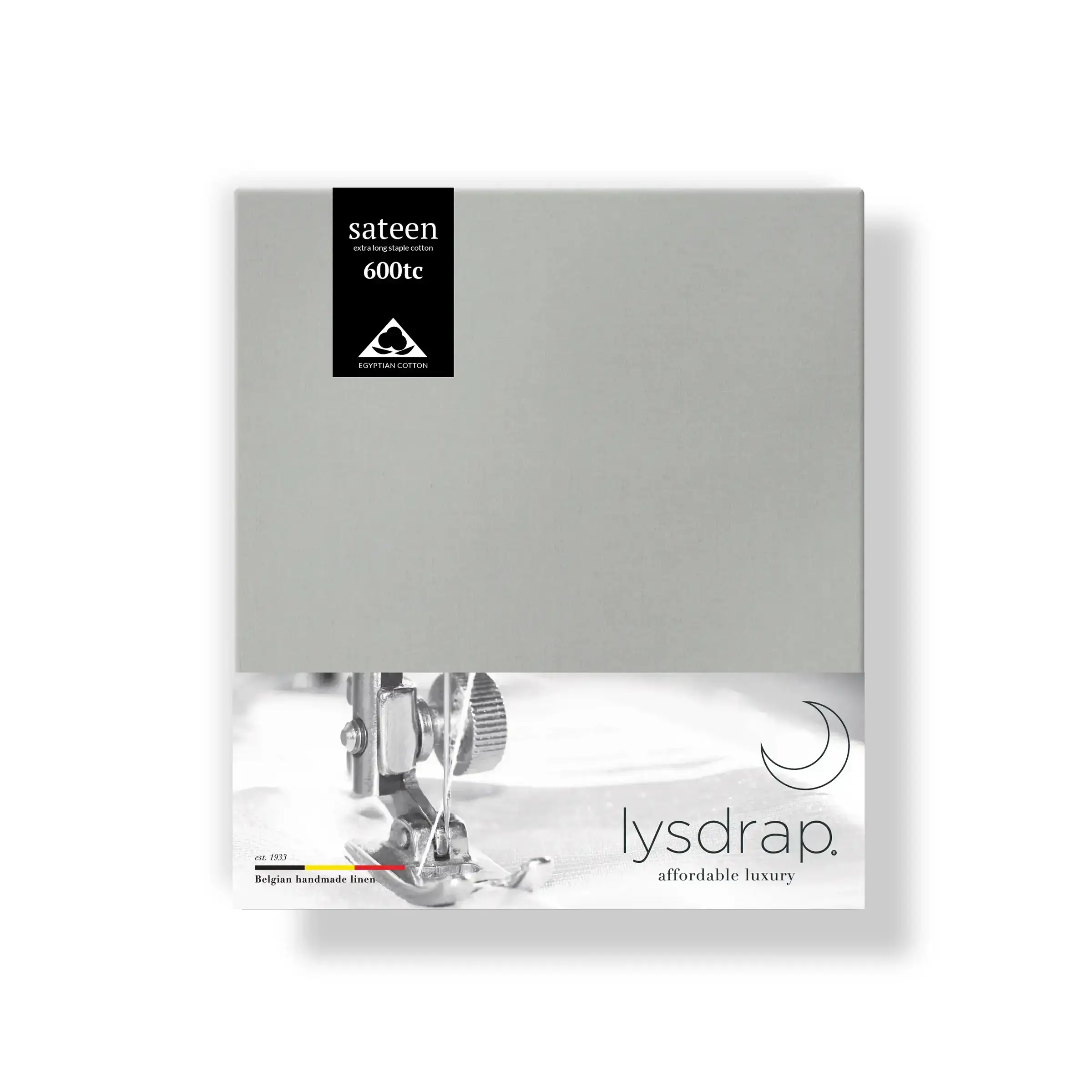 Lysdrap Kussensloop Virgo Satijn 600TC Glacier Gray