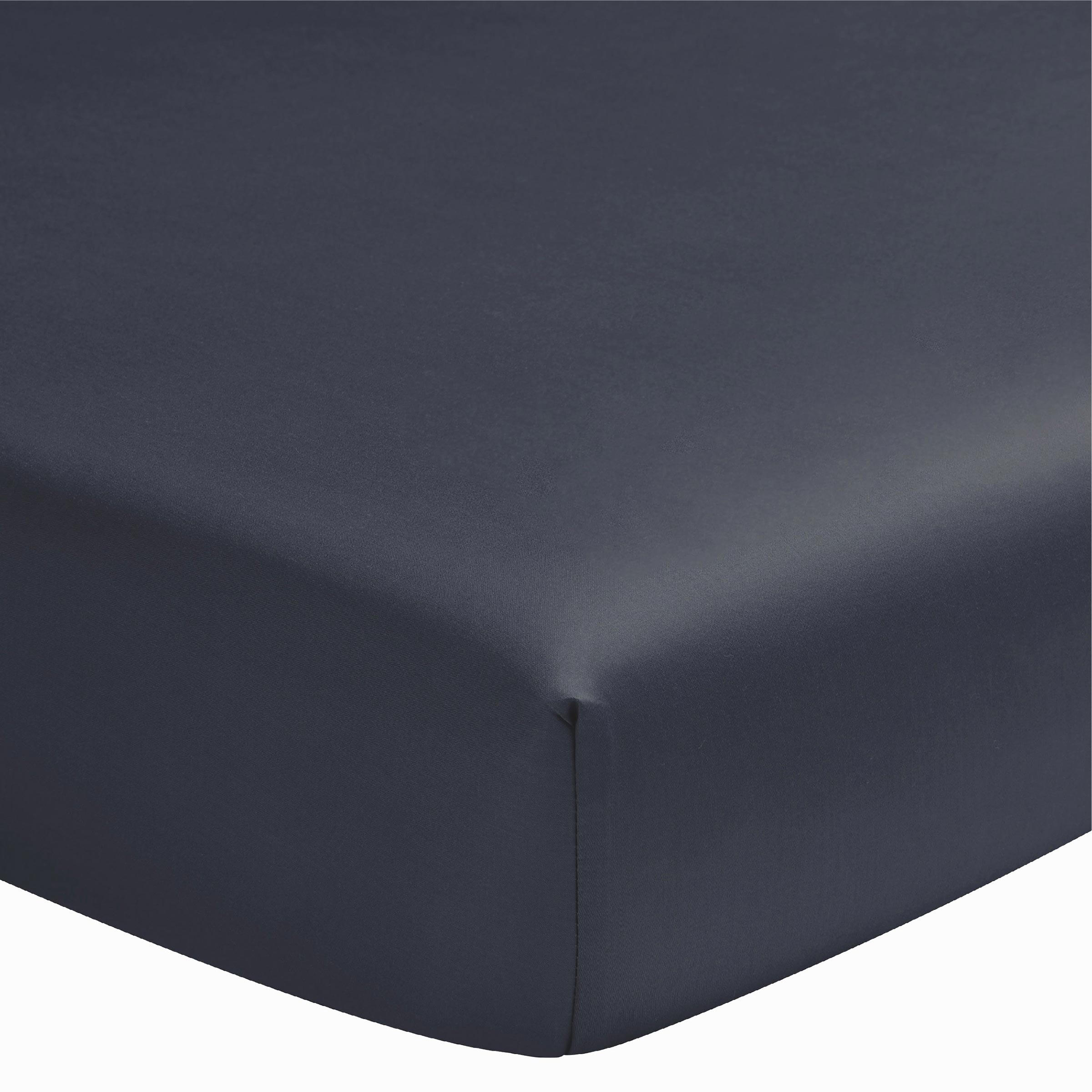 Alexandre Turpault Hoeslaken Hoge Hoek Teophile Organic Satijn 300TC Marine