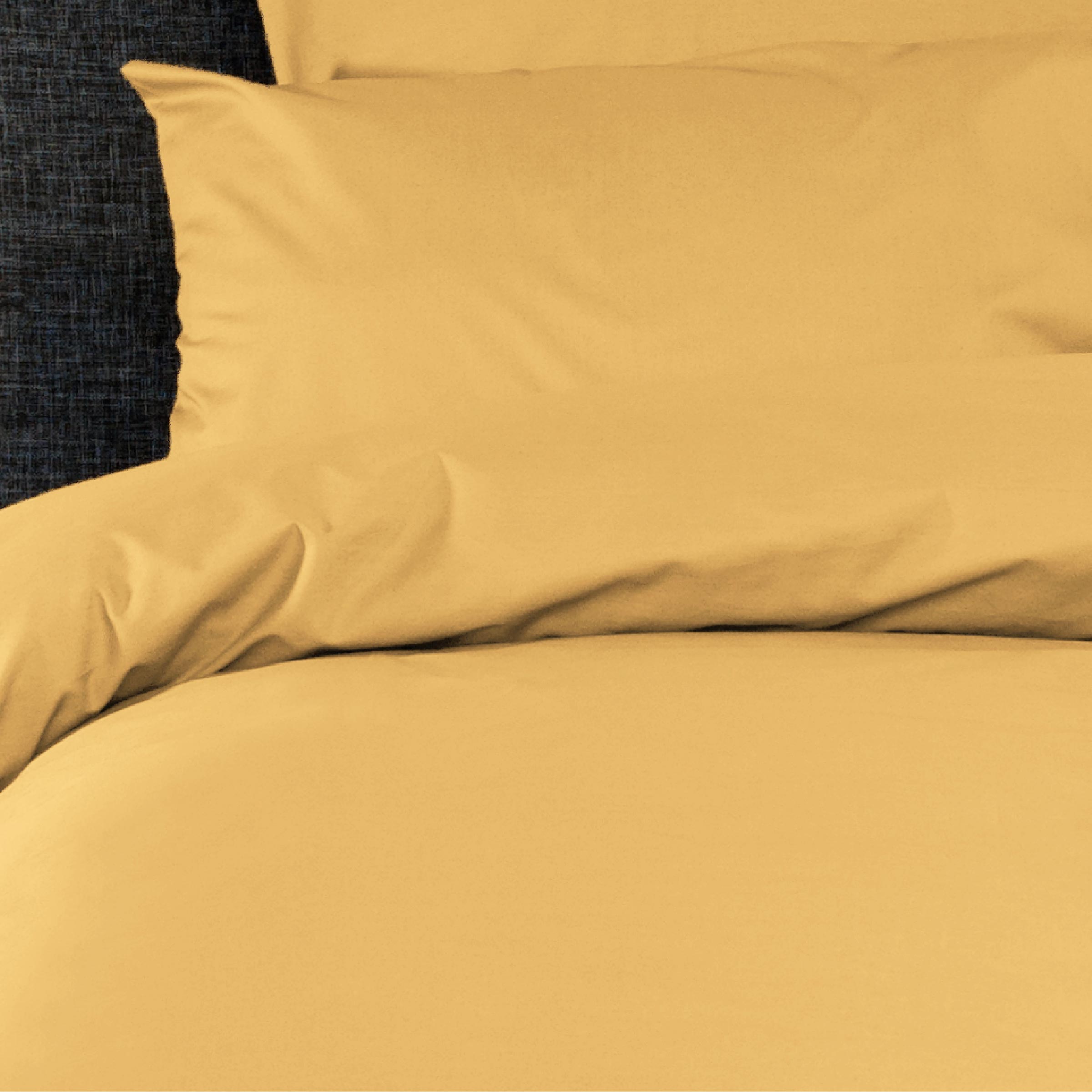 Dommelin Dekbedovertrek Set Percal 200TC Okergeel 
