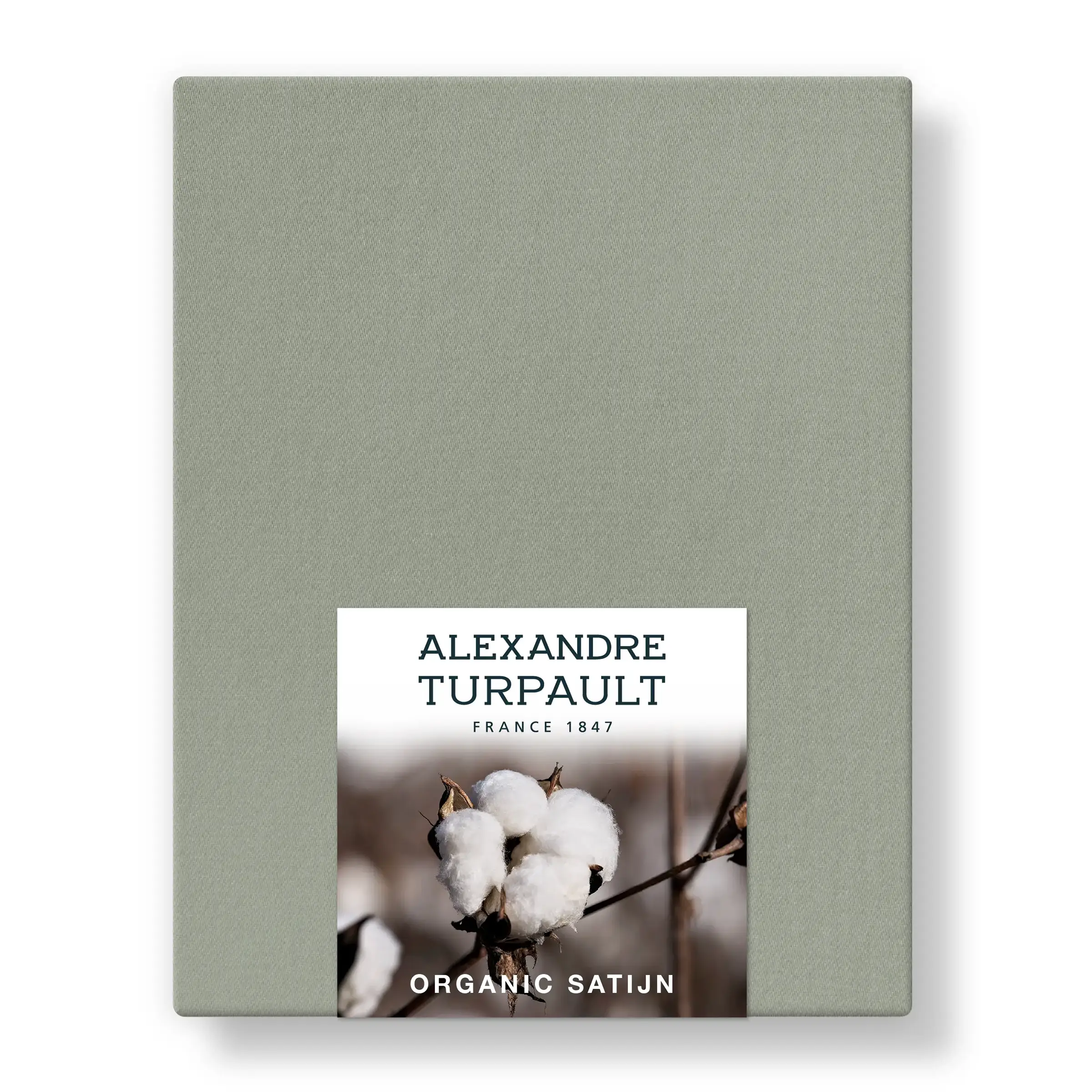 Alexandre Turpault Hoeslaken Teophile Organic Satijn 300TC Linden Green
