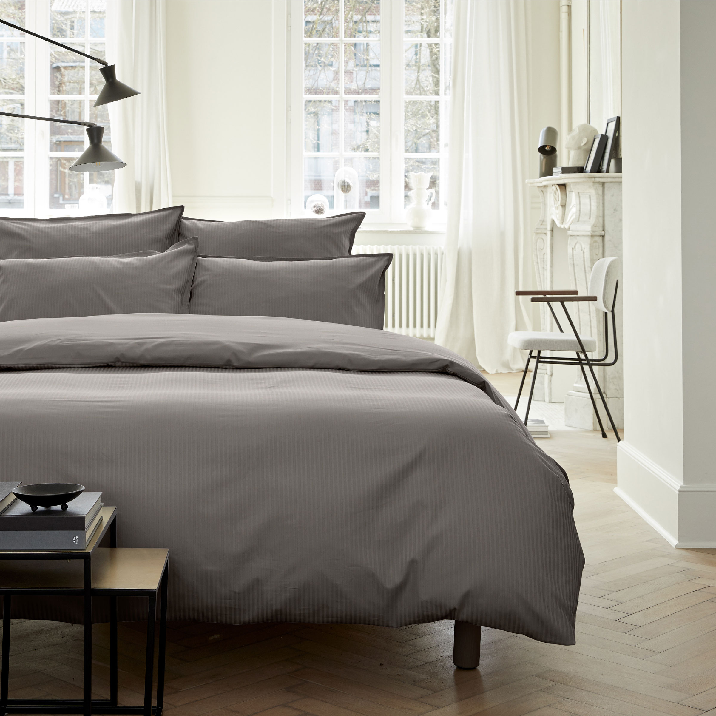 Essix Dekbedovertrek Grand Hotel Jacquard Satijn 300TC Zinc