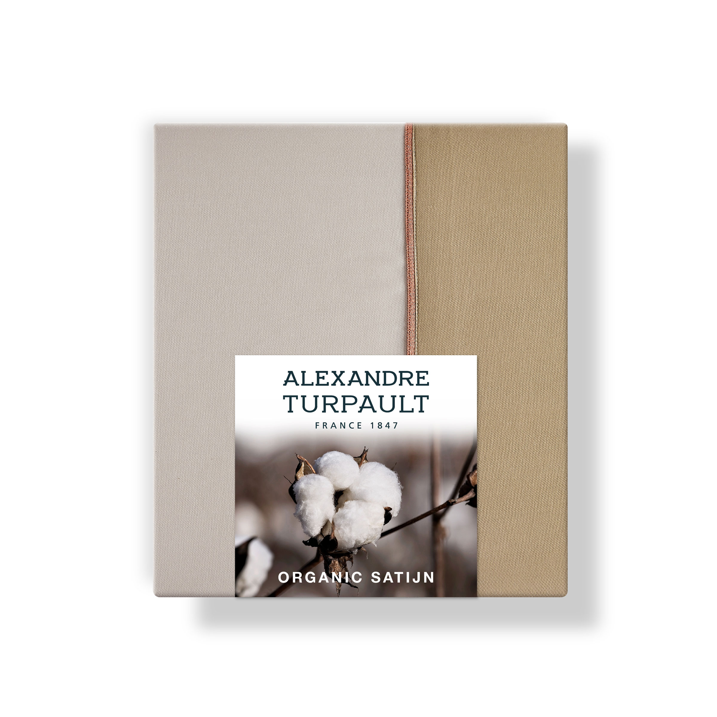 Alexandre Turpault Kussensloop Nobel Organic Satijn 300TC Desert - Moon