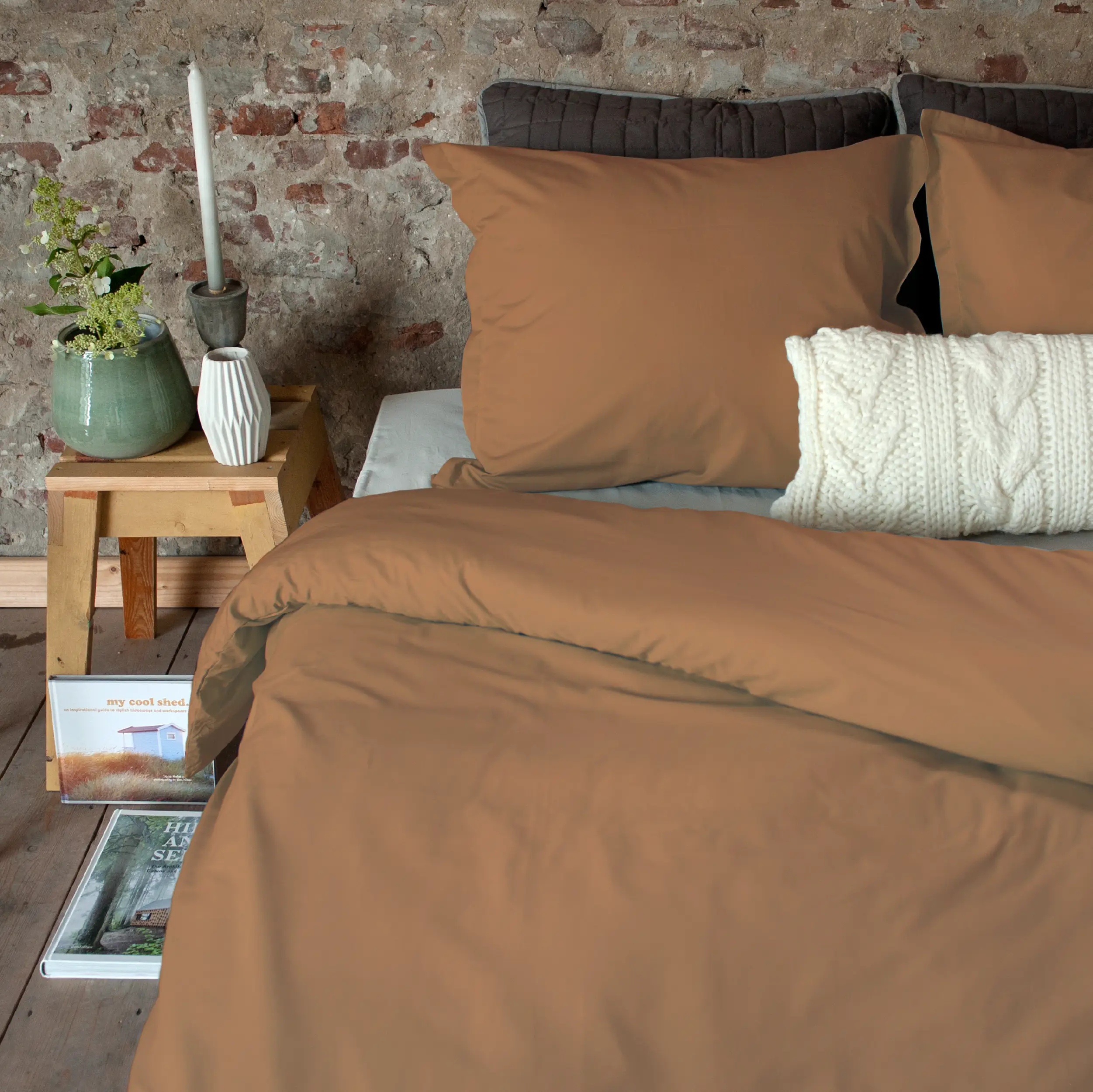 Dommelin Kussensloop Percal 400TC Cognac