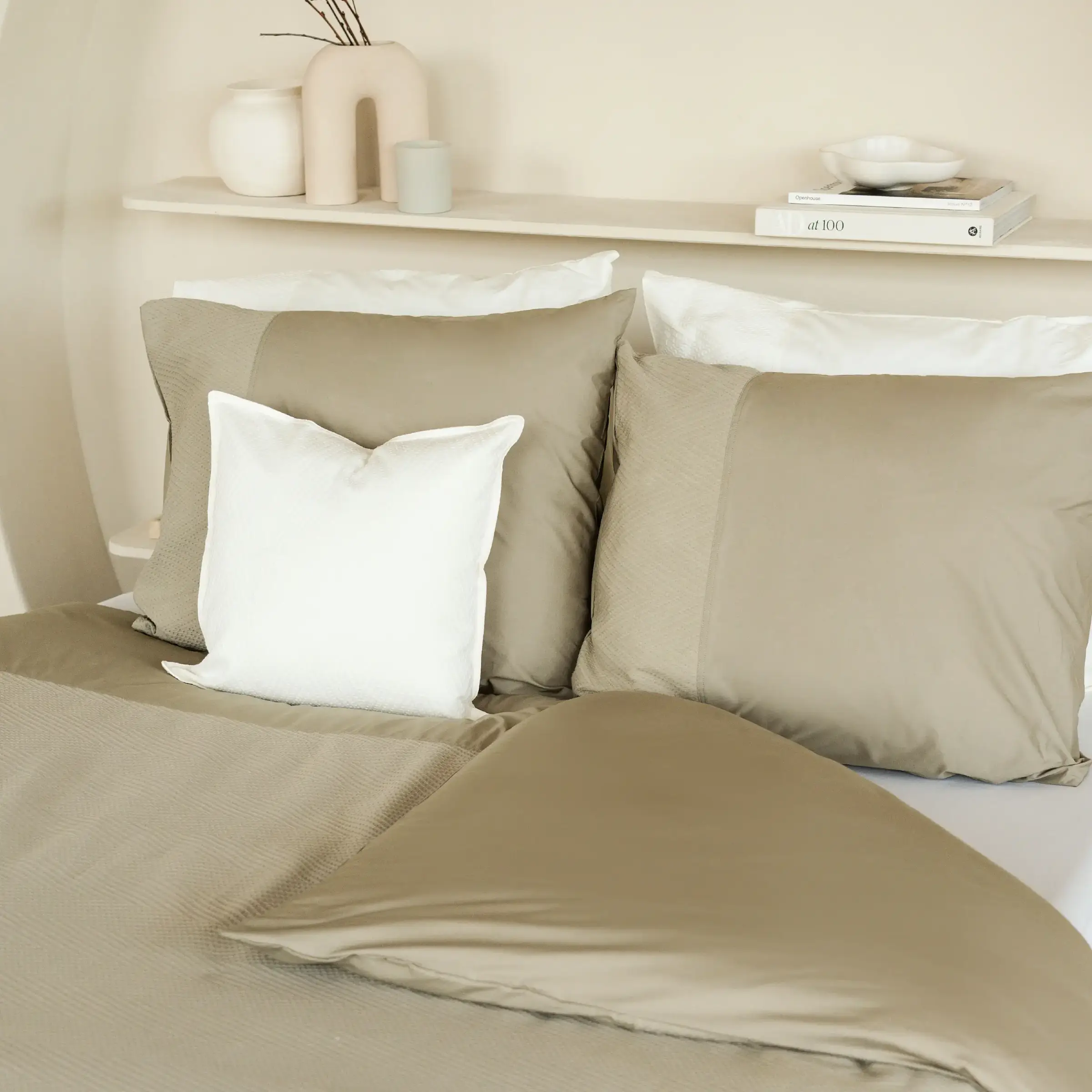 Dommelin Dekbedovertrekset Liva Percal 200TC Kaki