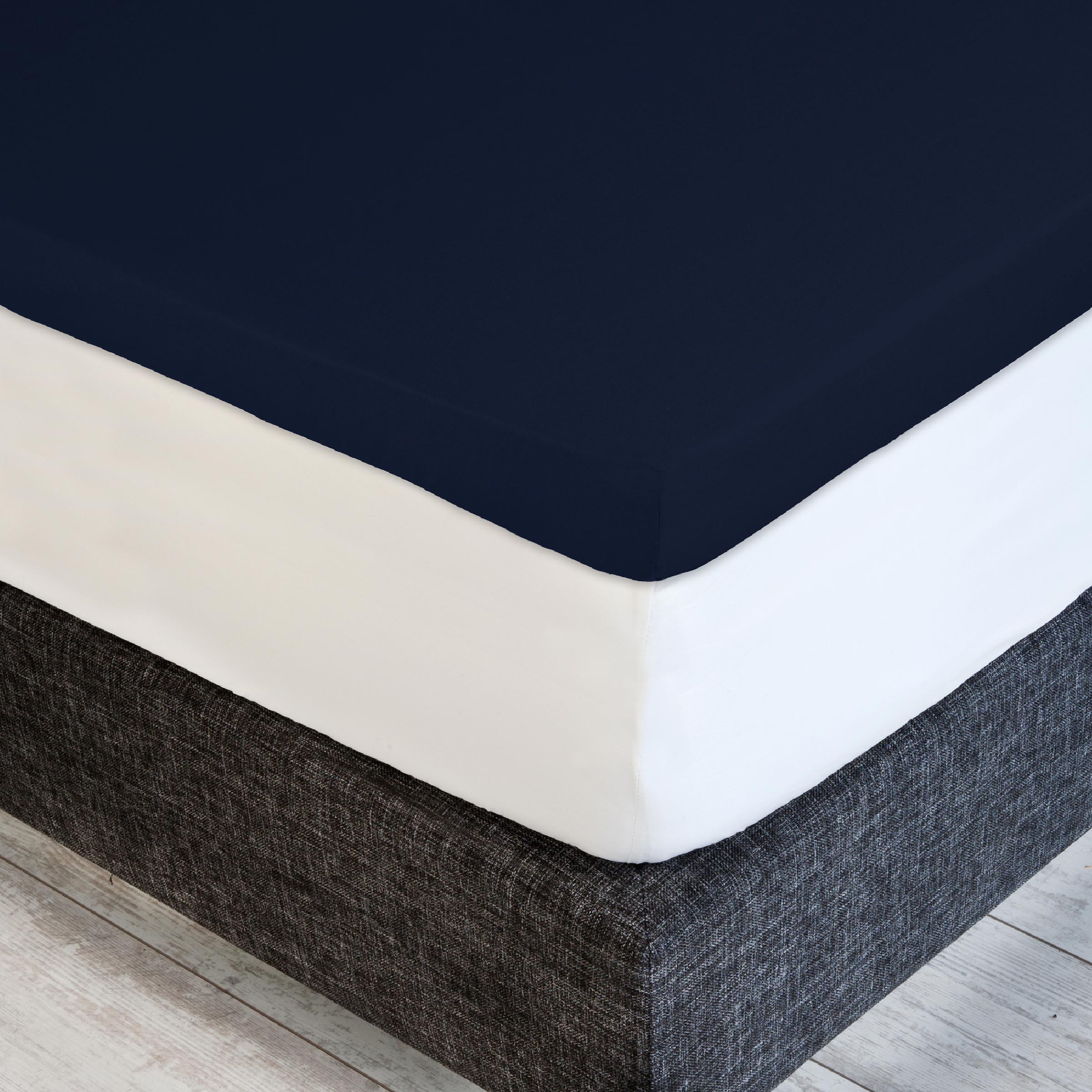 Dommelin Dubbel Split Topper Hoeslaken Satijn 300TC Navy