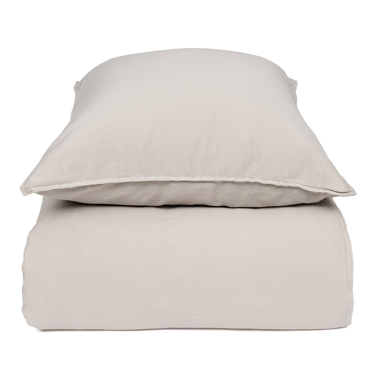 Mrs.Me Dekbedovertrekset Stilo Stonewashed Satijn 300TC Stone