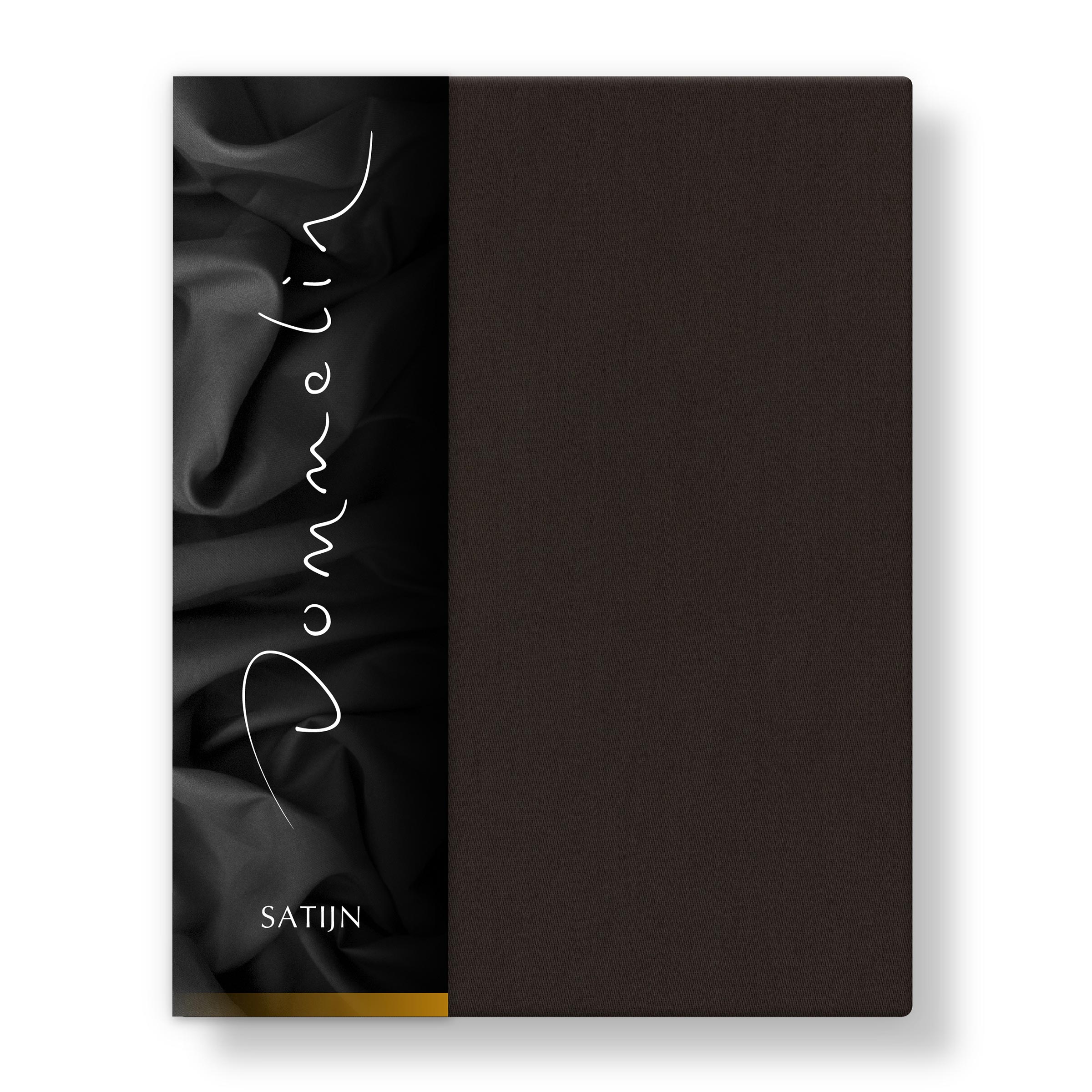 Dommelin Hoeslaken Hoge Hoek Satijn 300TC Choco