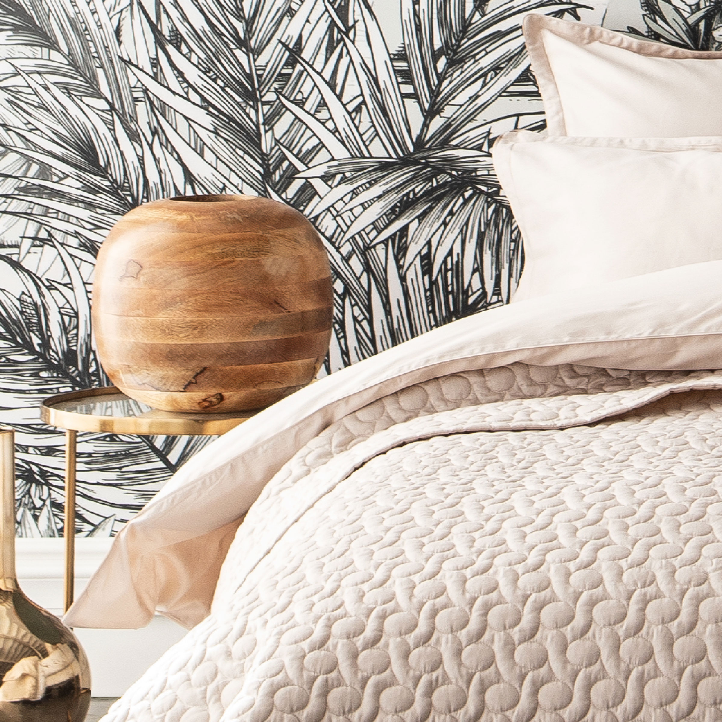 Alexandre Turpault Sprei Poesie Satijn Moon 260 x 240 cm