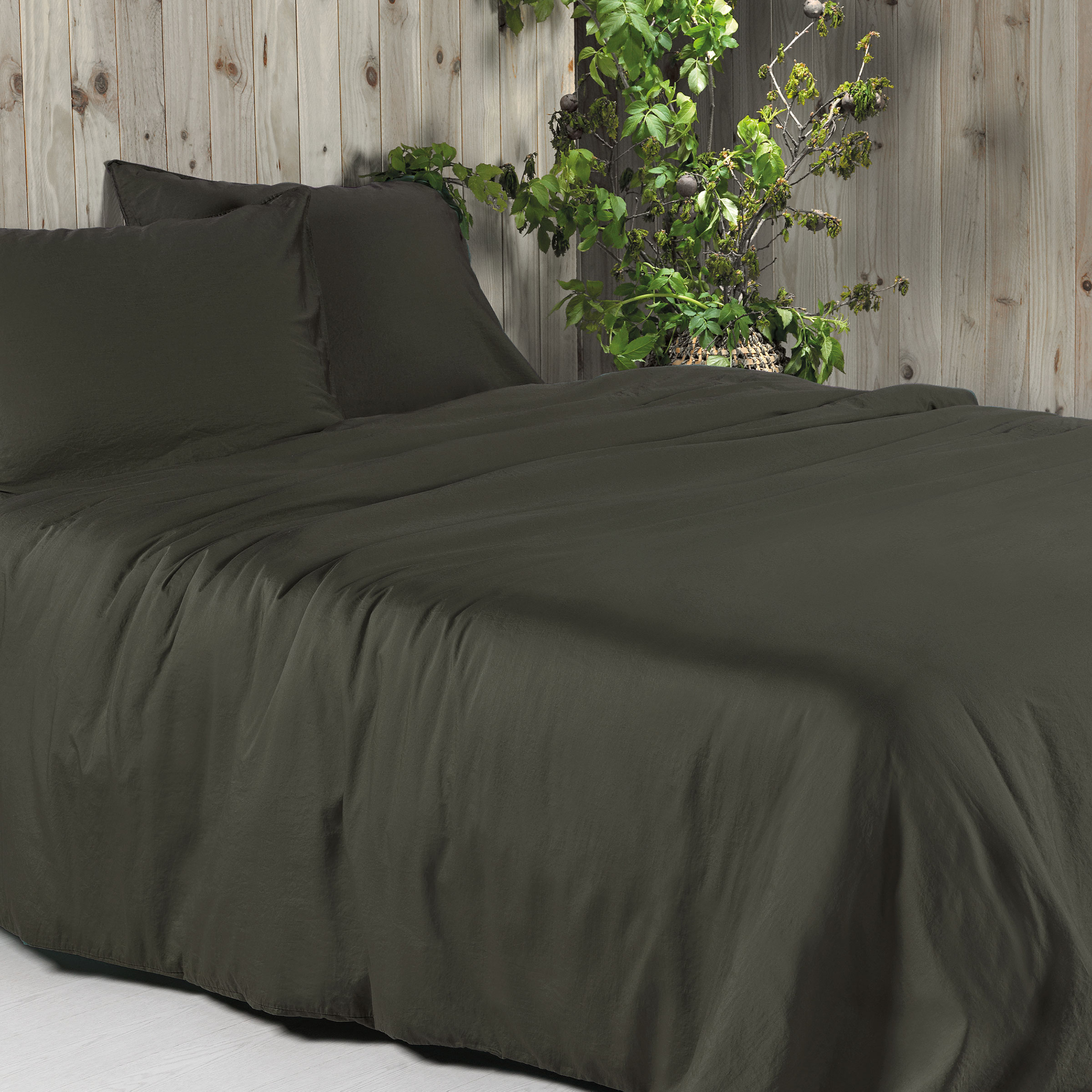 Dommelin Dekbedovertrekset Lavado Stonewashed Satijn 300TC Leem