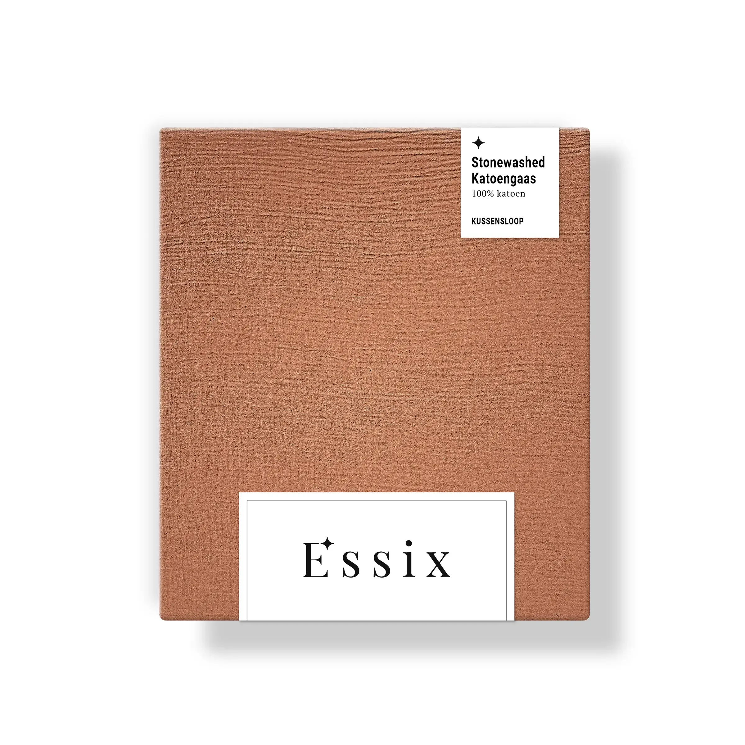 Essix Kussensloop Tendresse Stonewashed Katoengaas 145TC Mocha