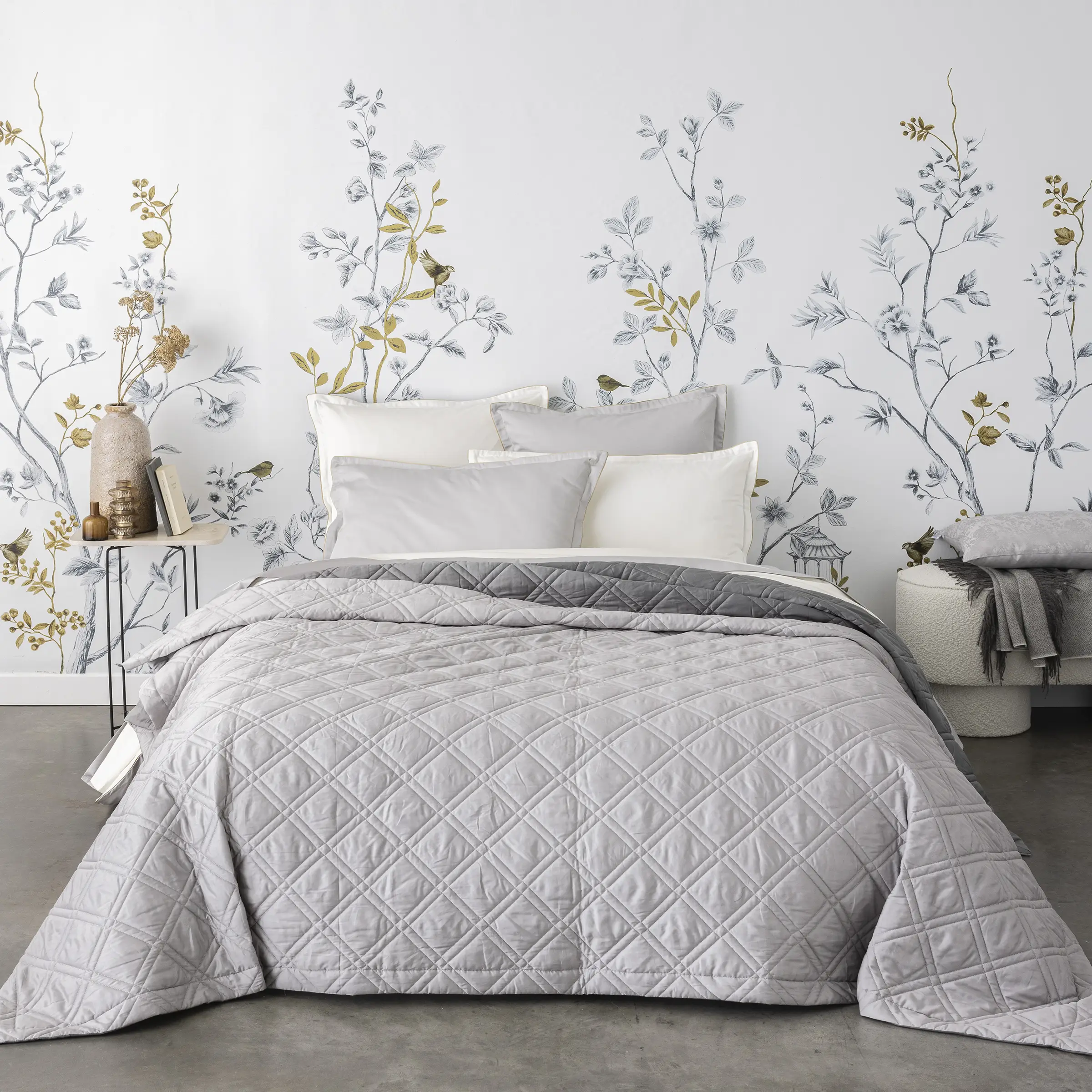 Alexandre Turpault Sprei Merveille Satijn Meteore - Argent 260 x 240 cm 