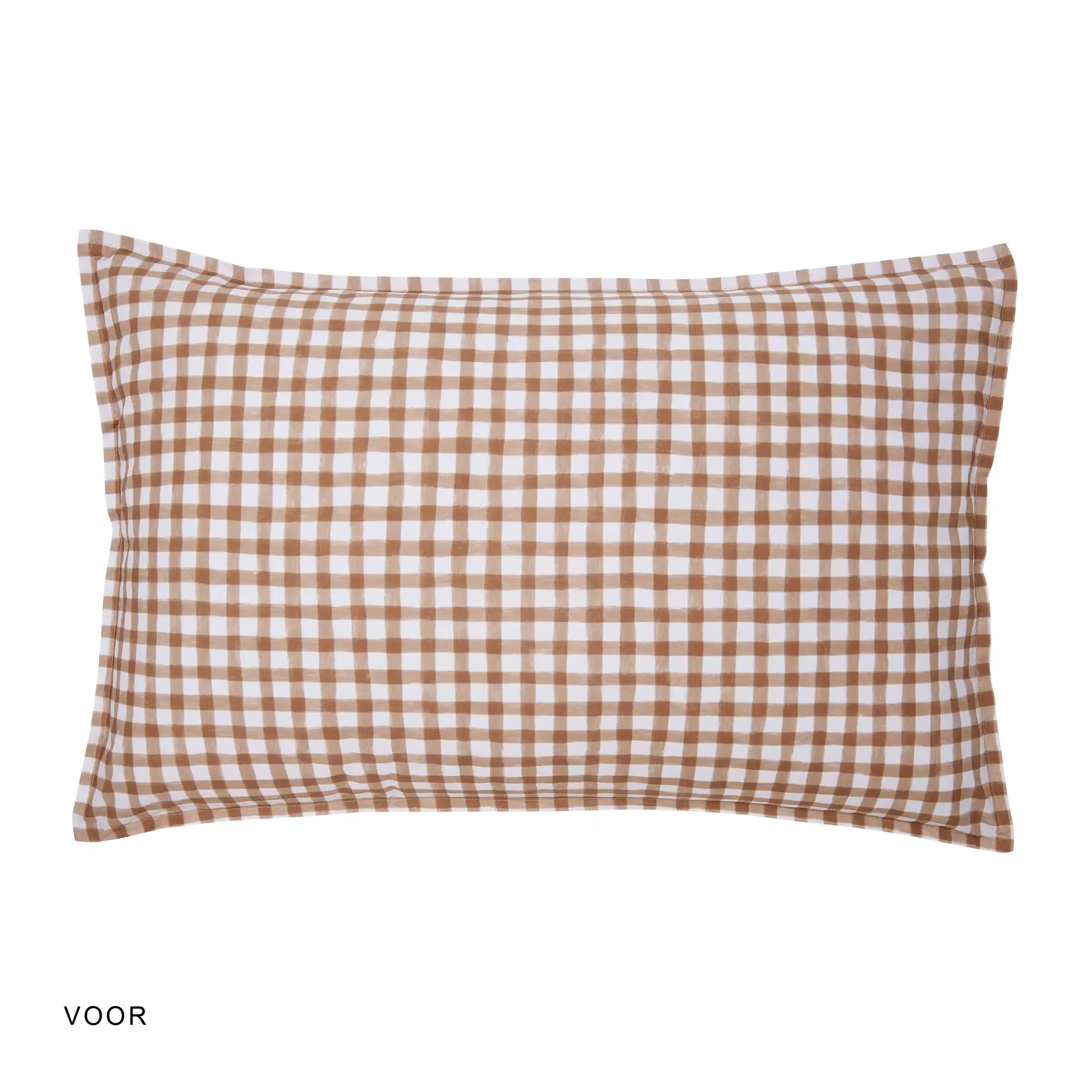 Essix Kussensloop Vichy Poesie Percal 200TC Beige