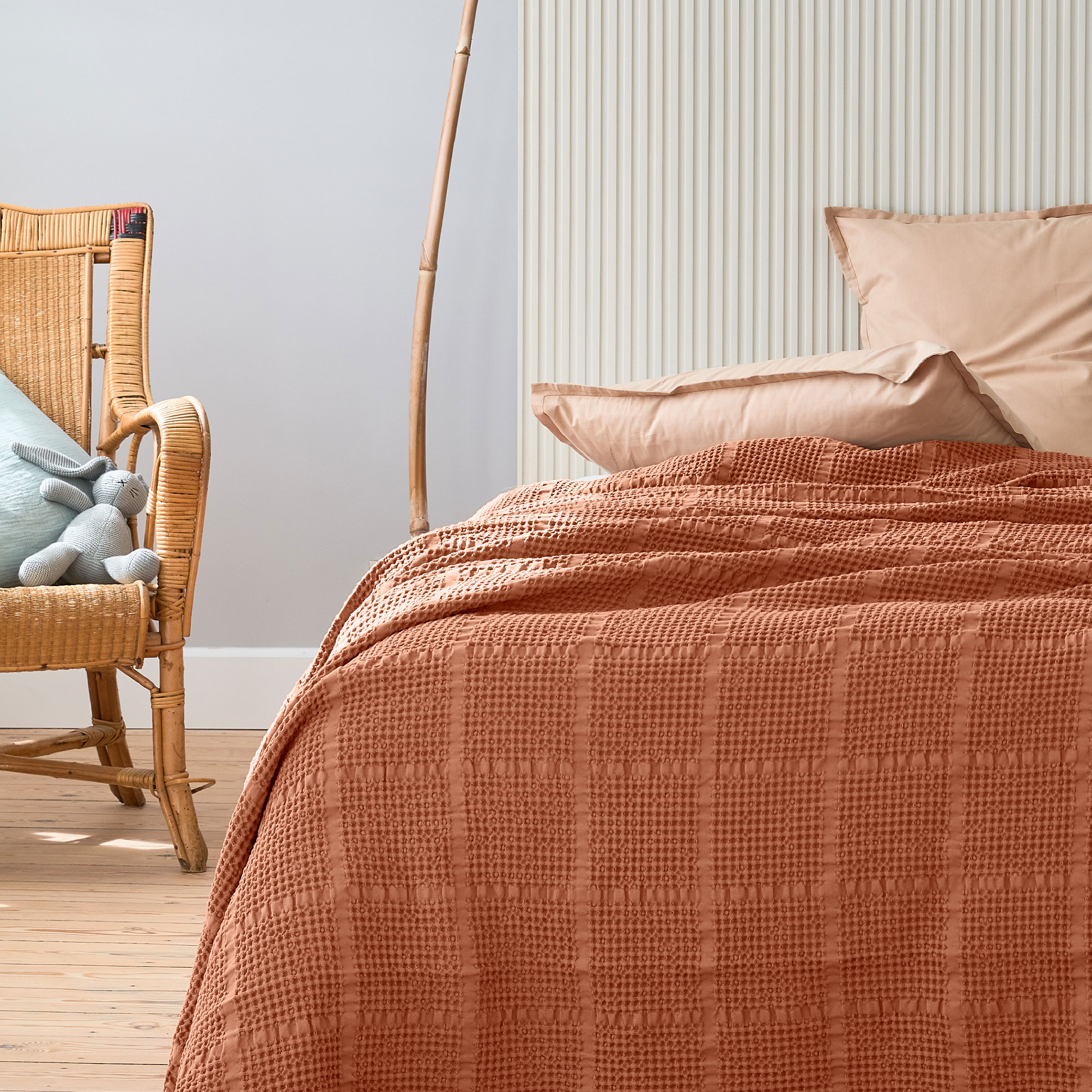 Essix Plaid Yogi Katoen Terre Cuite 130 x 170 cm