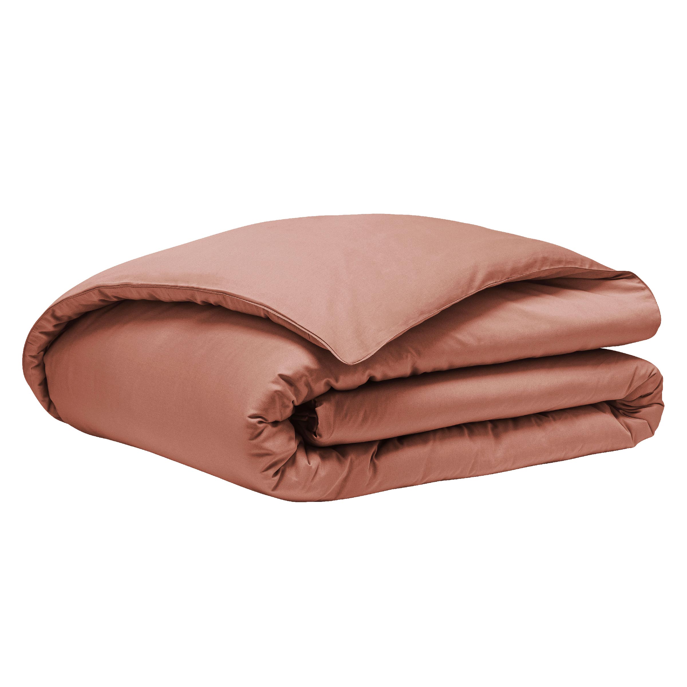 Alexandre Turpault Dekbedovertrek Teophile Organic Satijn Terracotta  