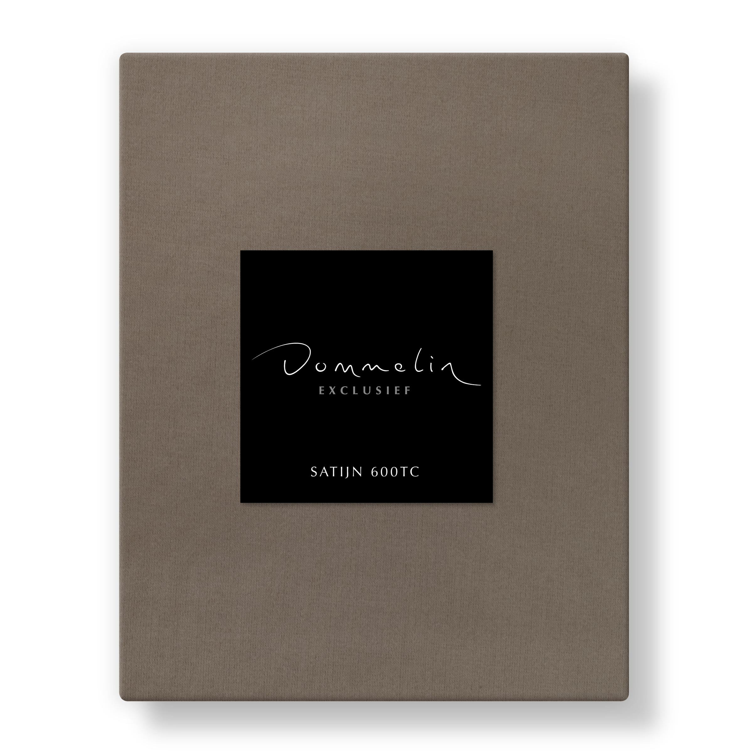 Dommelin Hoeslaken Hoge Hoek Satijn 600TC Truffel