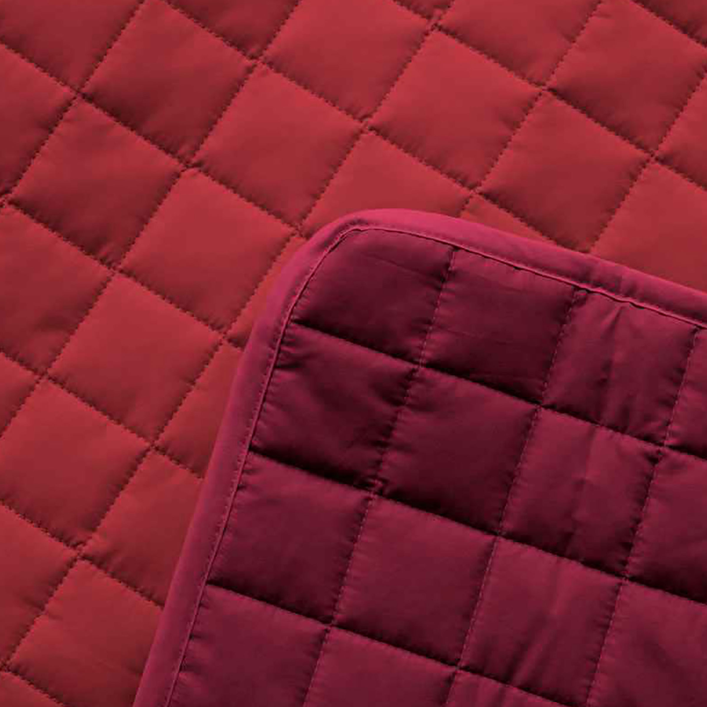 Dommelin Sprei Block Percal 200TC Rosso - Cherry